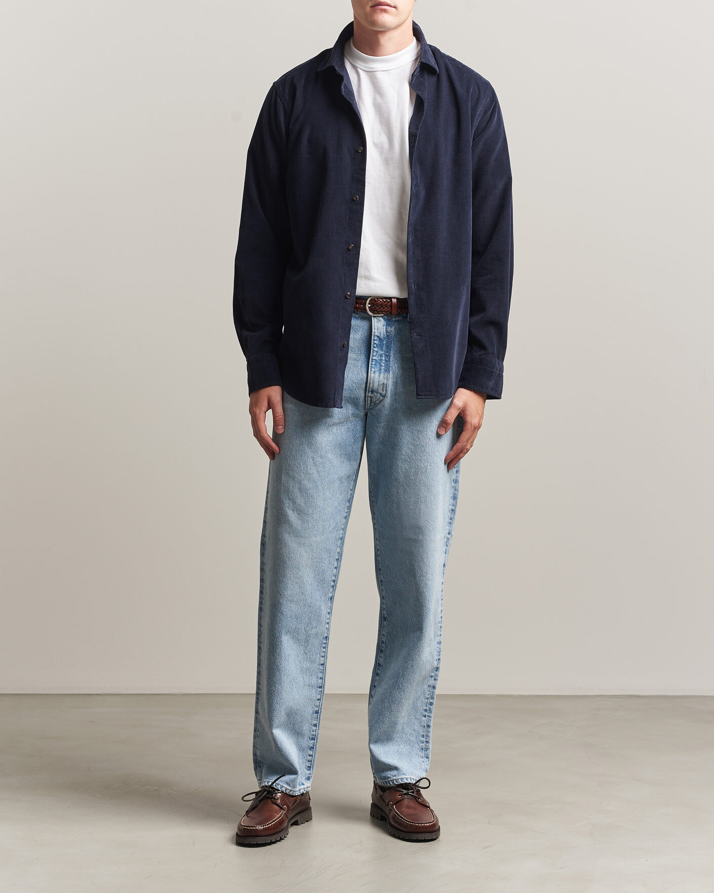 Uomini | Camicie | Gant | Regular Fit Baby Cord Shirt Evening Blue