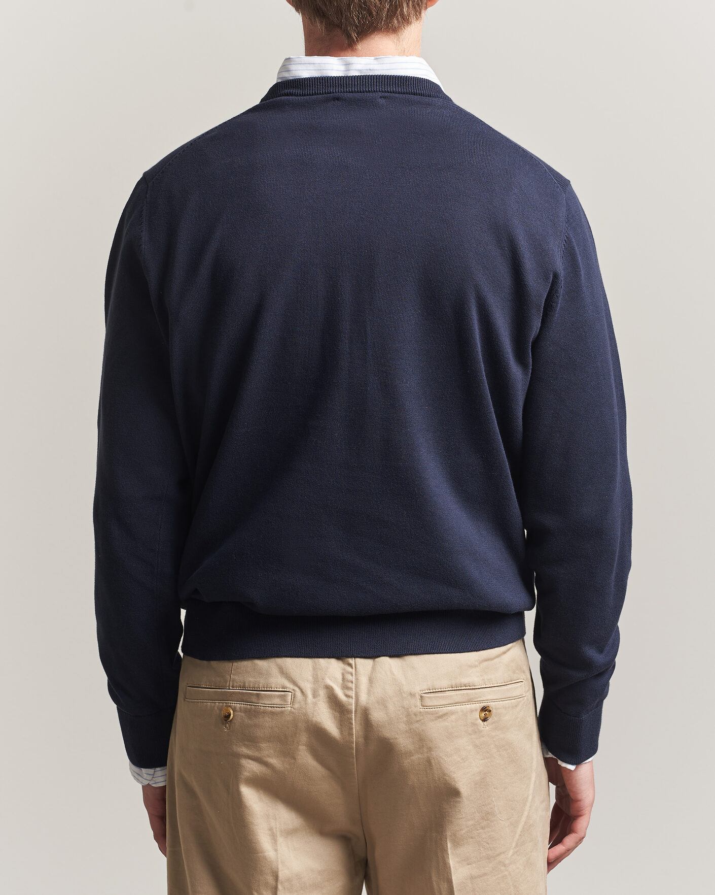 Uomini | Maglieria | Gant | Classic Cotton Crew Neck Evening Blue