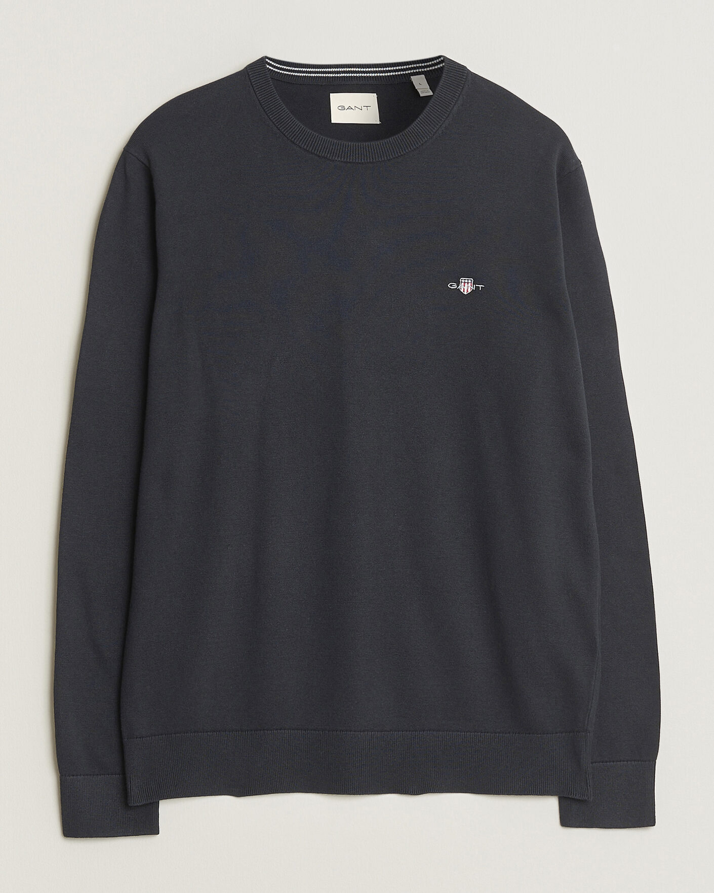 Uomini | Maglieria | Gant | Classic Cotton Crew Neck Black