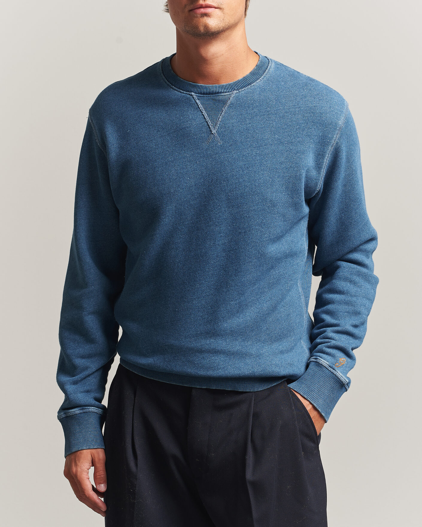 Uomini | Maglieria | Gant | Vintage Crew Neck Sweatshirt Indigo