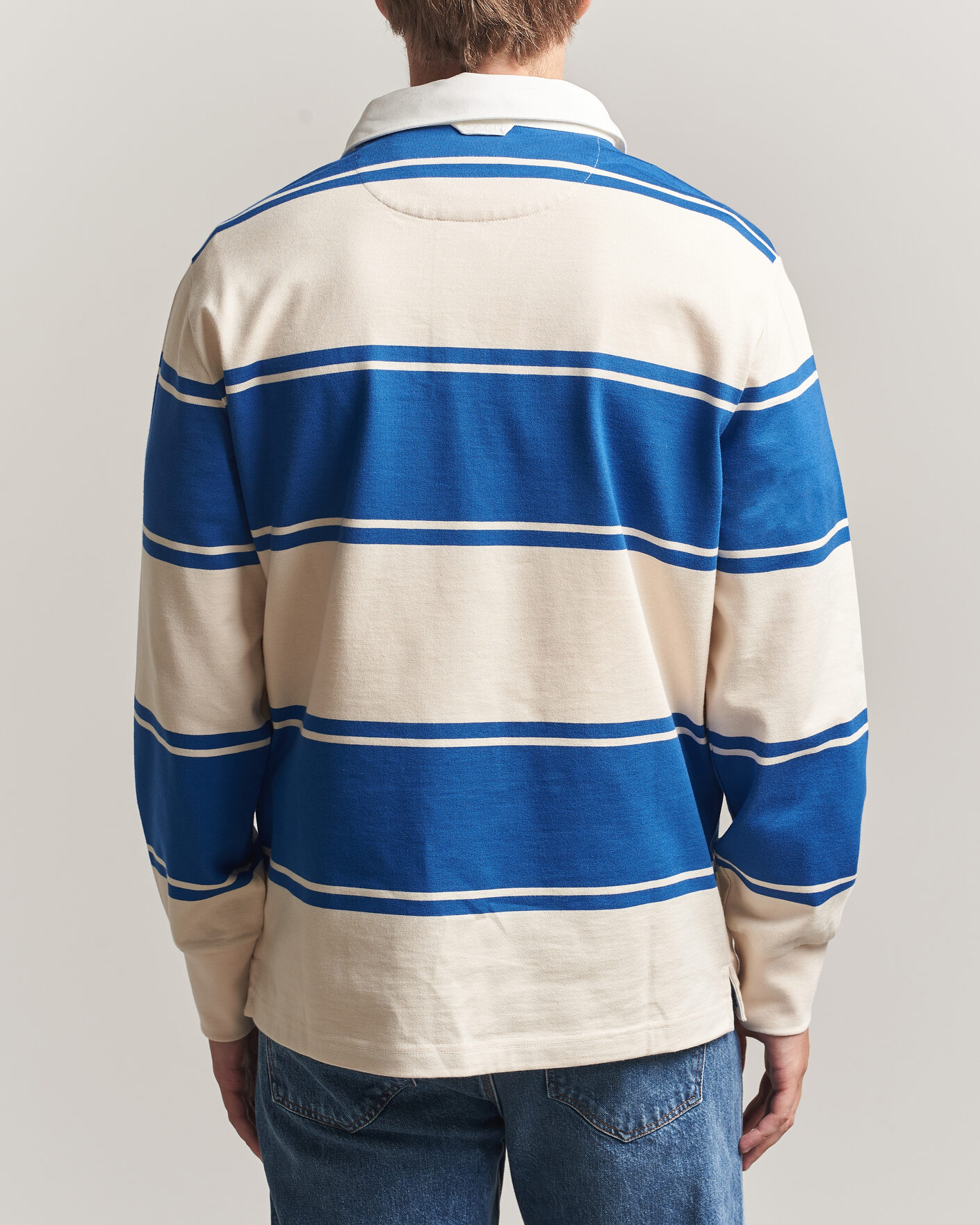 Uomini | Maglieria | Gant | Striped Rugger Nautical Blue