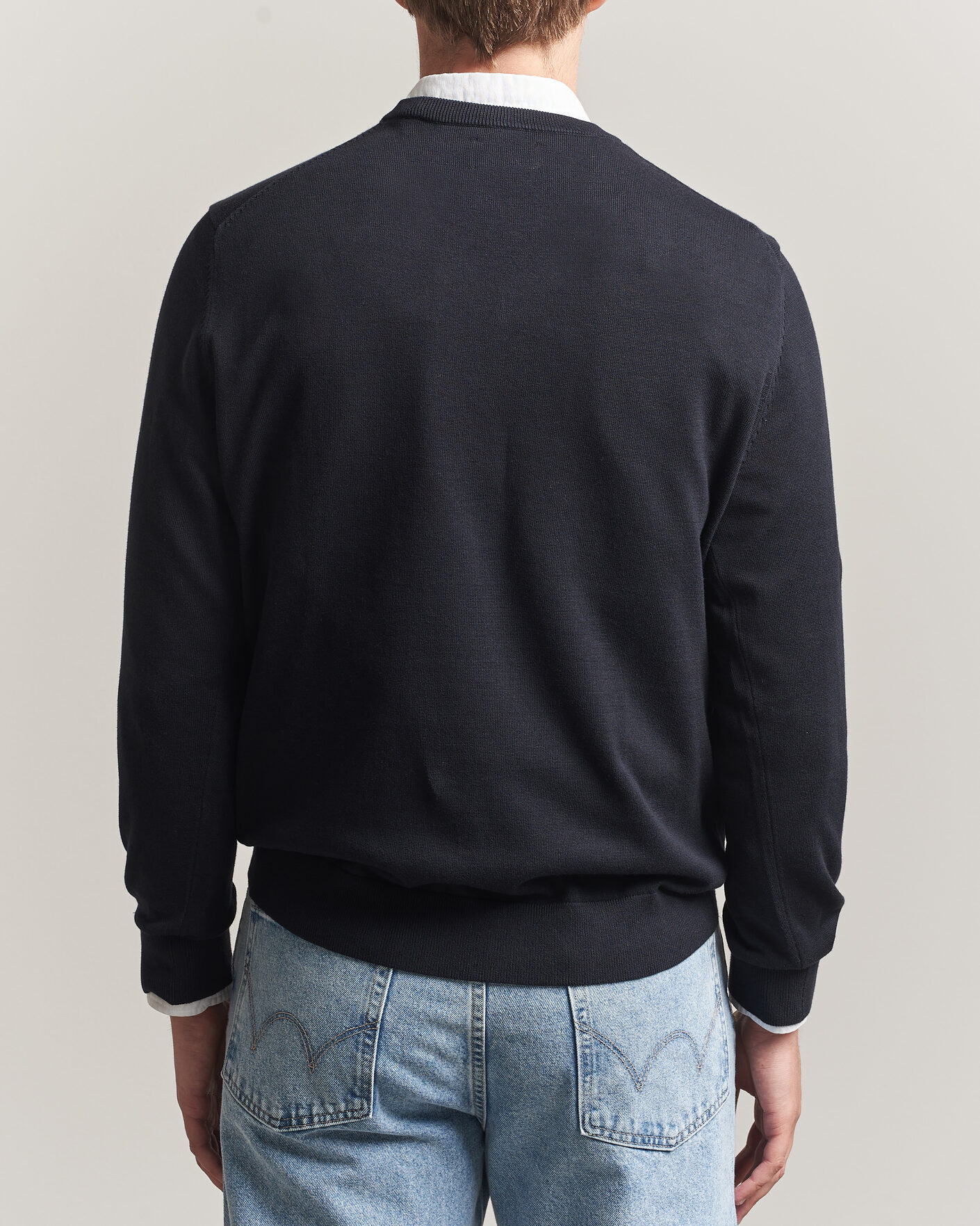 Uomini | Maglieria | Gant | Classic Cotton V-Neck Black