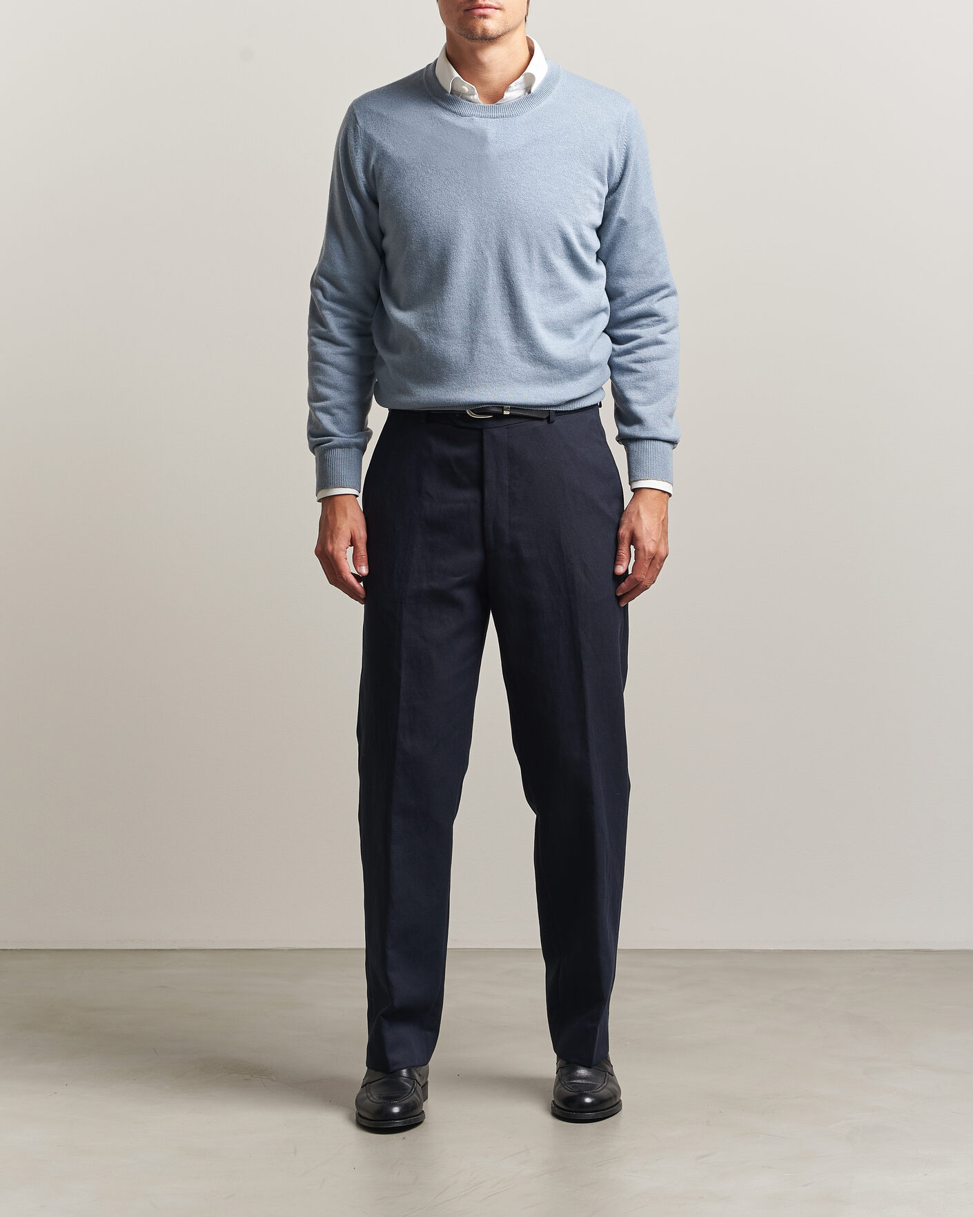 Uomini | Maglieria | Brunello Cucinelli | 2 Ply Cashmere Pullover Denim Blue