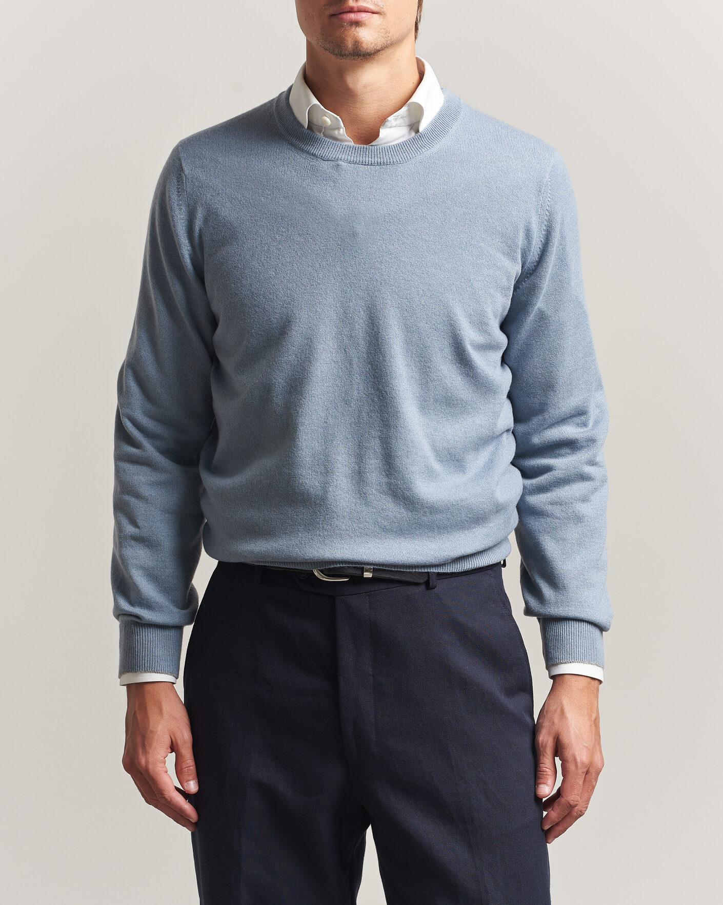 Uomini | Maglieria | Brunello Cucinelli | 2 Ply Cashmere Pullover Denim Blue