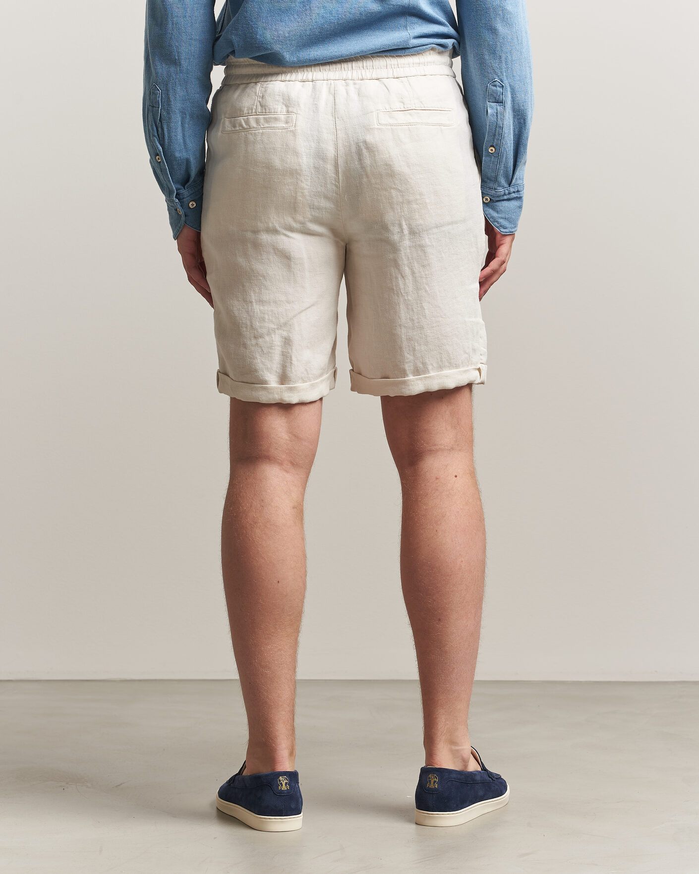 Uomini | Pantaloncini | Brunello Cucinelli | Drawstring Shorts Off White