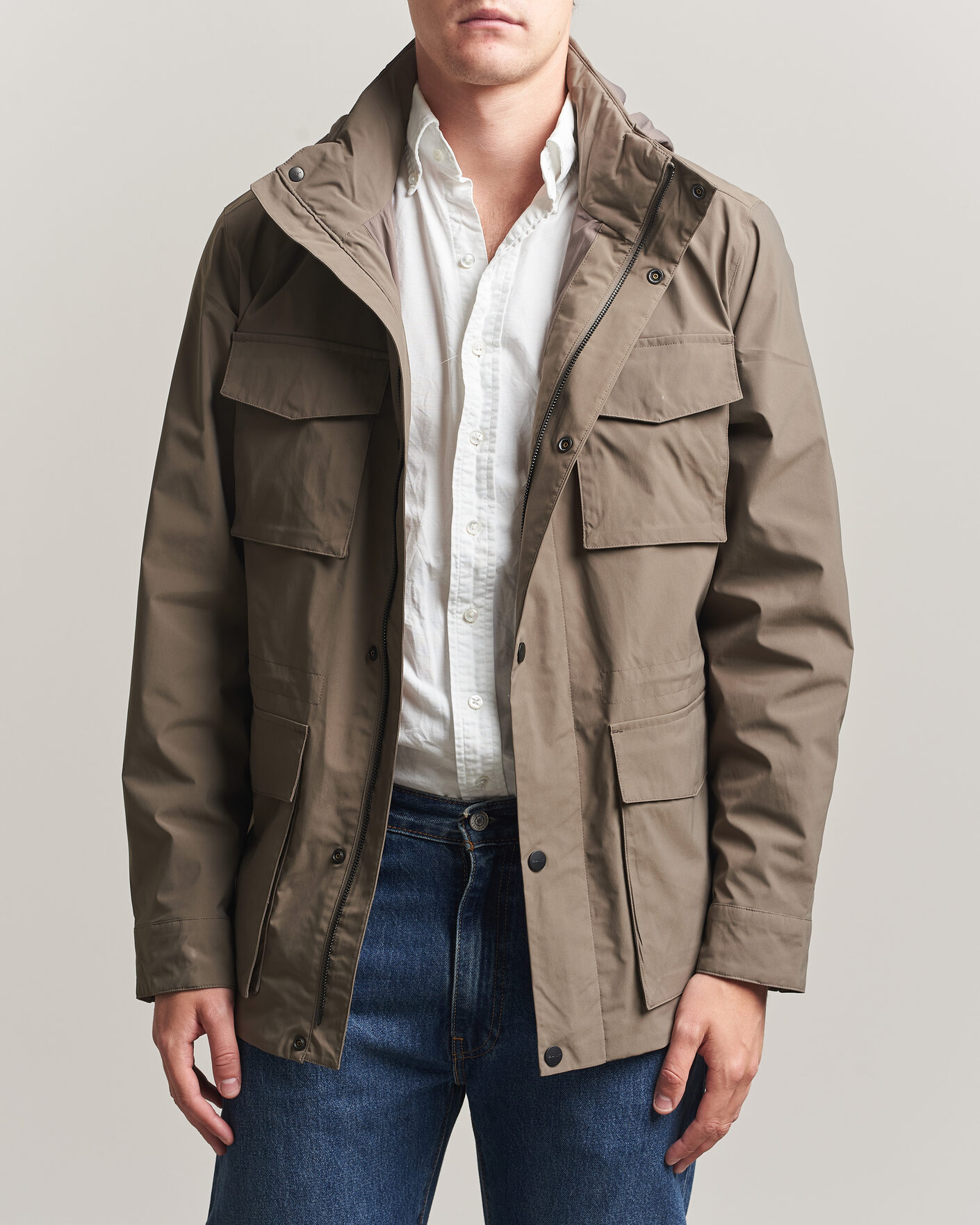 Uomini | Giacche | Gant | Lightweight 4-Pocket Field Jacket Faded Taupe