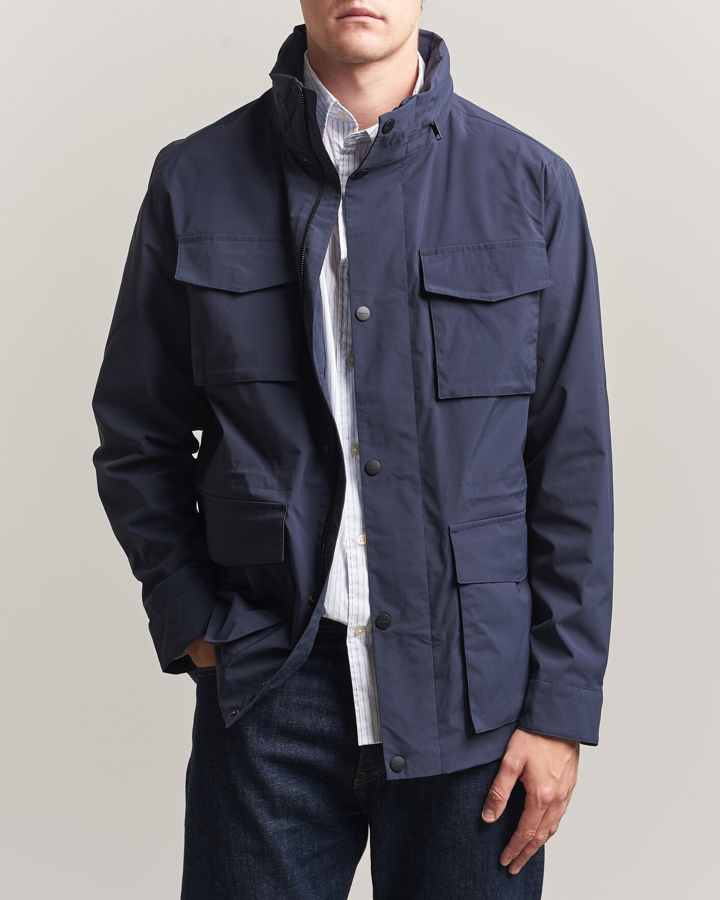 Uomini | Giacche | Gant | Lightweight 4-Pocket Field Jacket Evening Blue