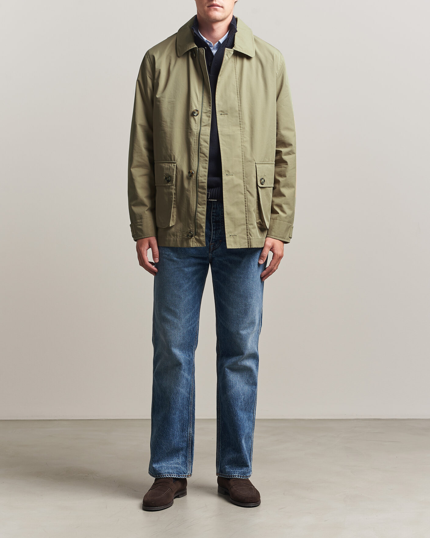Uomini | Giacche | Gant | Cotton Barn Jacket Light Taupe