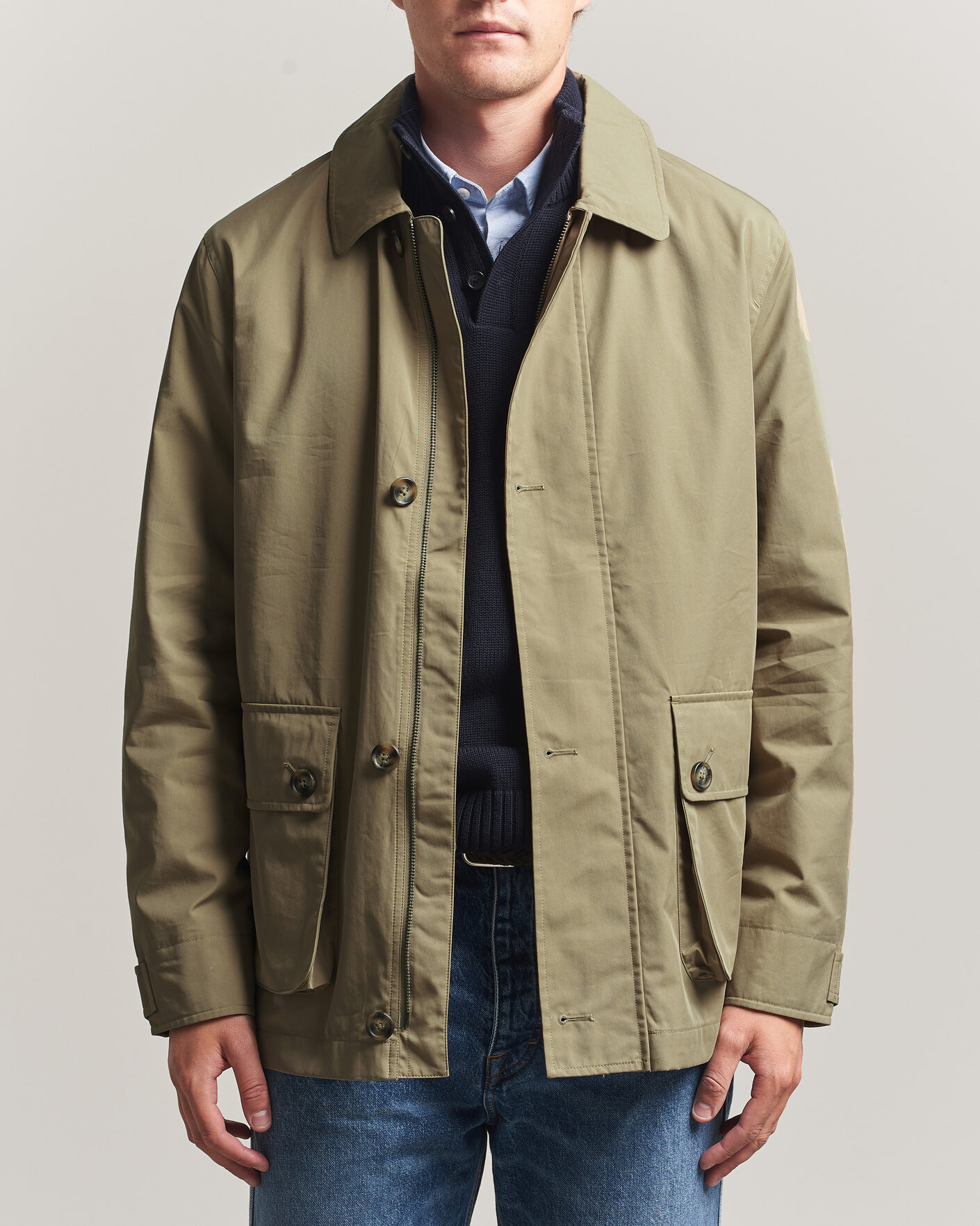 Uomini | Giacche | Gant | Cotton Barn Jacket Light Taupe