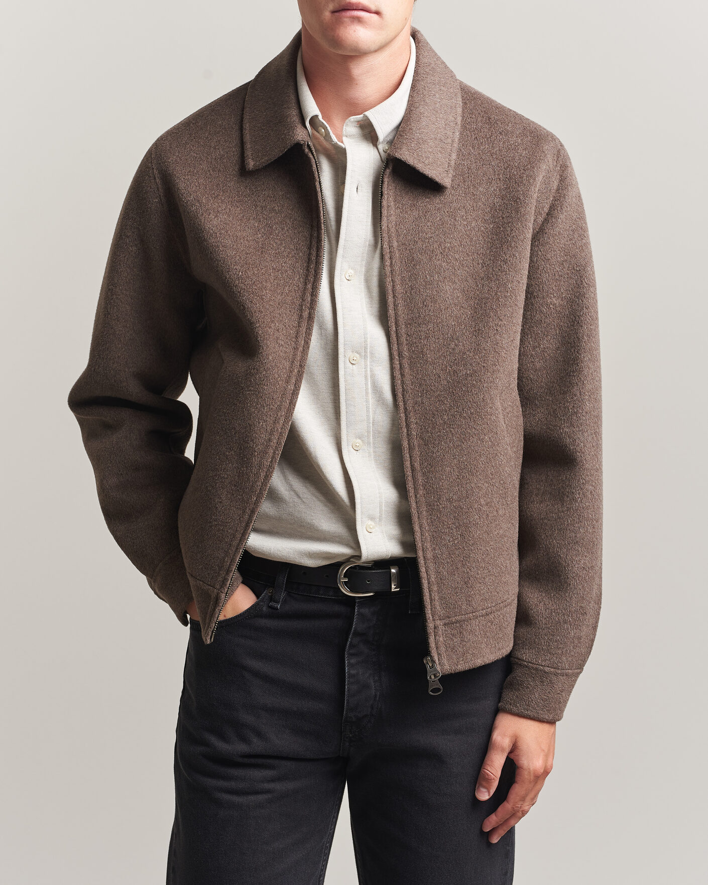 Uomini | Giacche | Gant | Handstitched Wool/Cashmere Jacket Shadow Brown