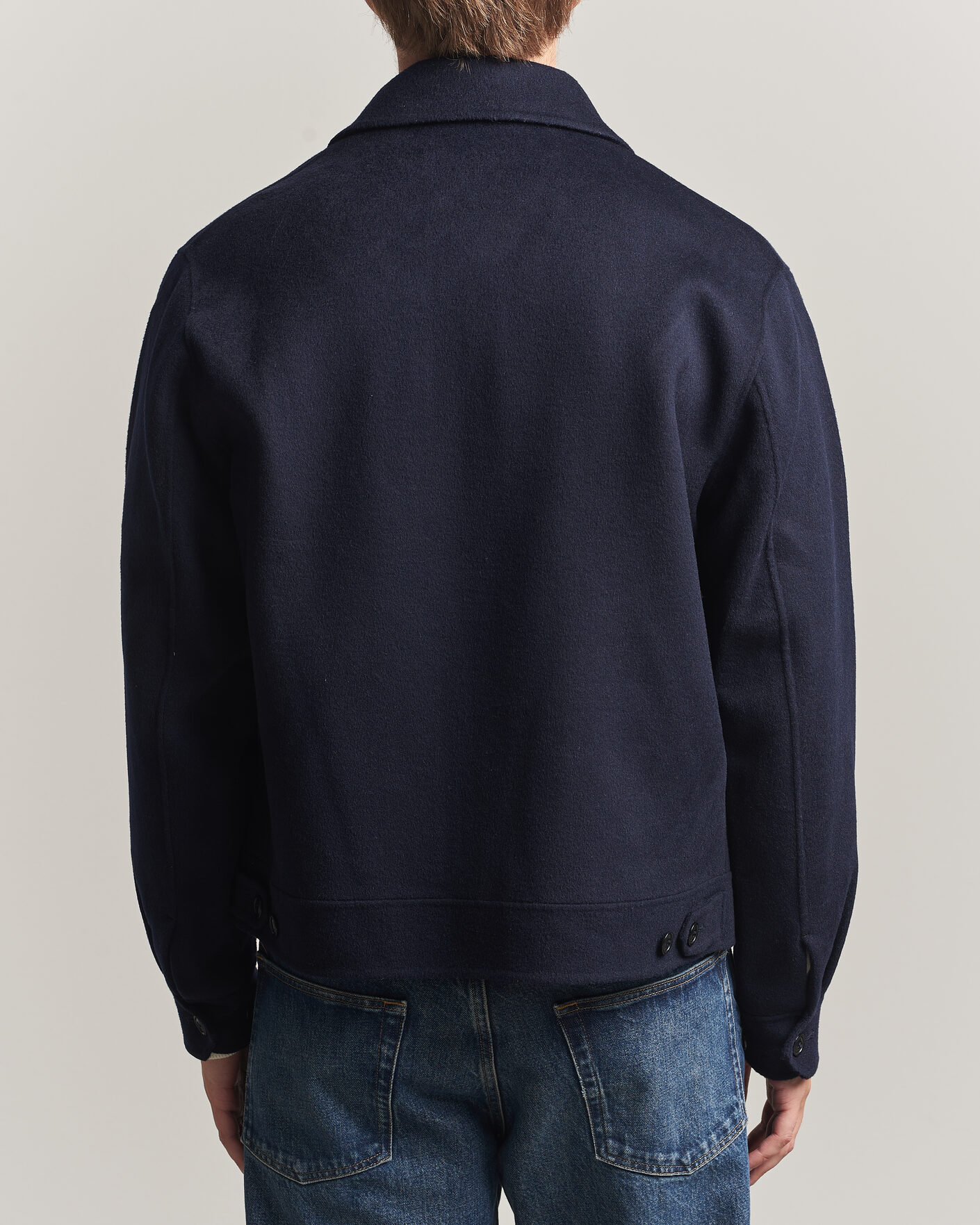 Uomini | Giacche | Gant | Handstitched Wool/Cashmere Jacket Evening Blue