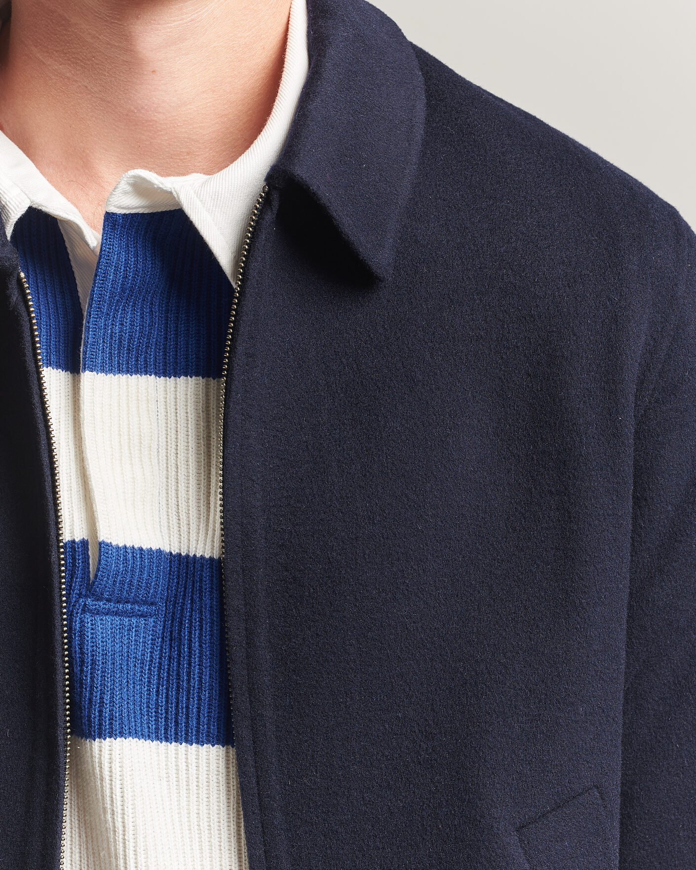 Uomini | Giacche | Gant | Handstitched Wool/Cashmere Jacket Evening Blue