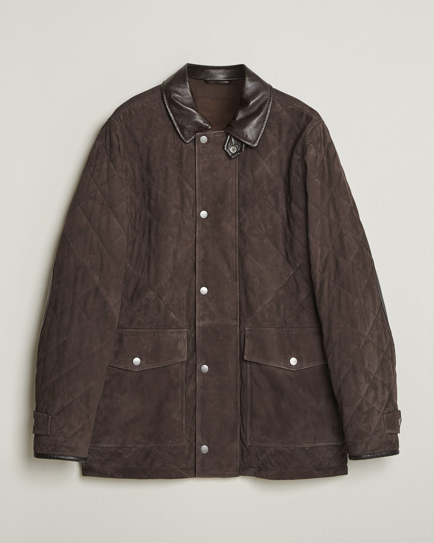 Uomini | Giacche | Gant | Quilted Suede Jacket Black Brown
