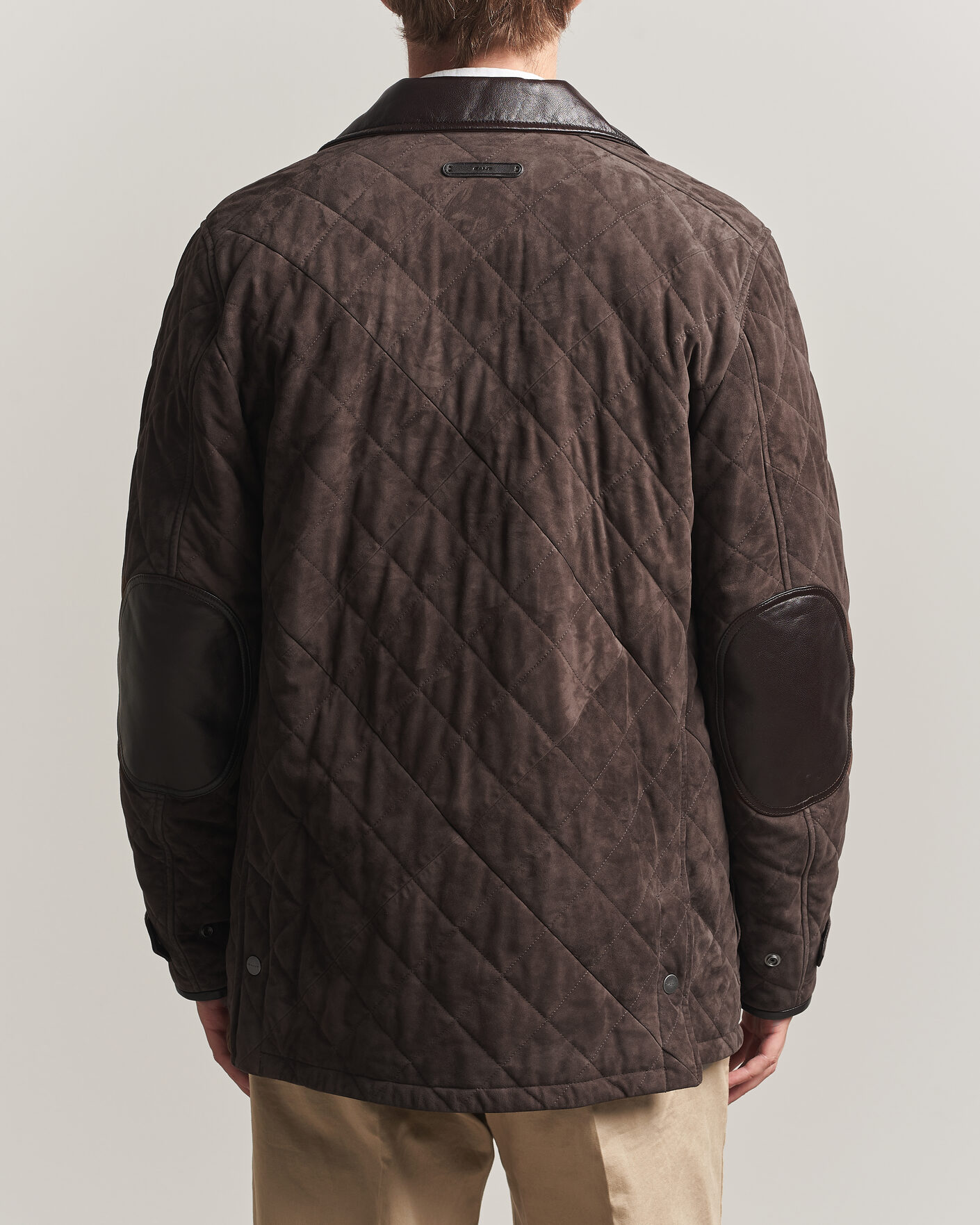 Uomini | Giacche | Gant | Quilted Suede Jacket Black Brown