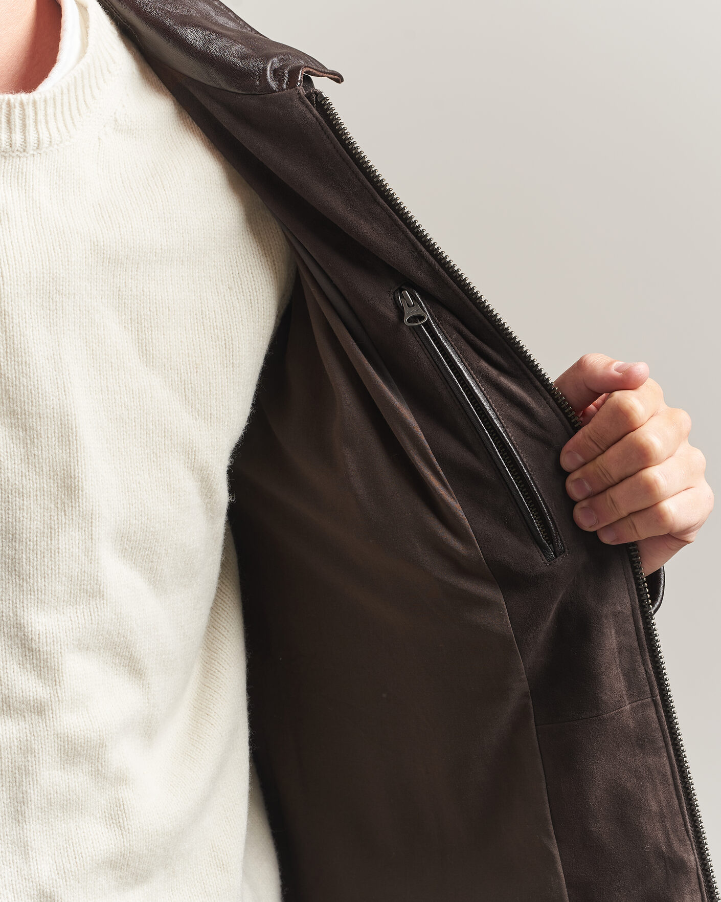Uomini | Giacche | Gant | Quilted Suede Jacket Black Brown