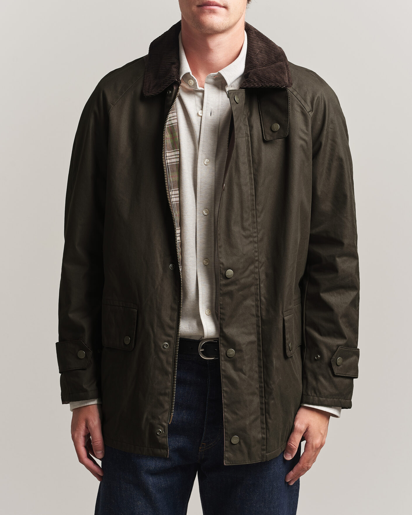 Uomini | Giacche | Gant | Waxed Barn Jacket Black Brown