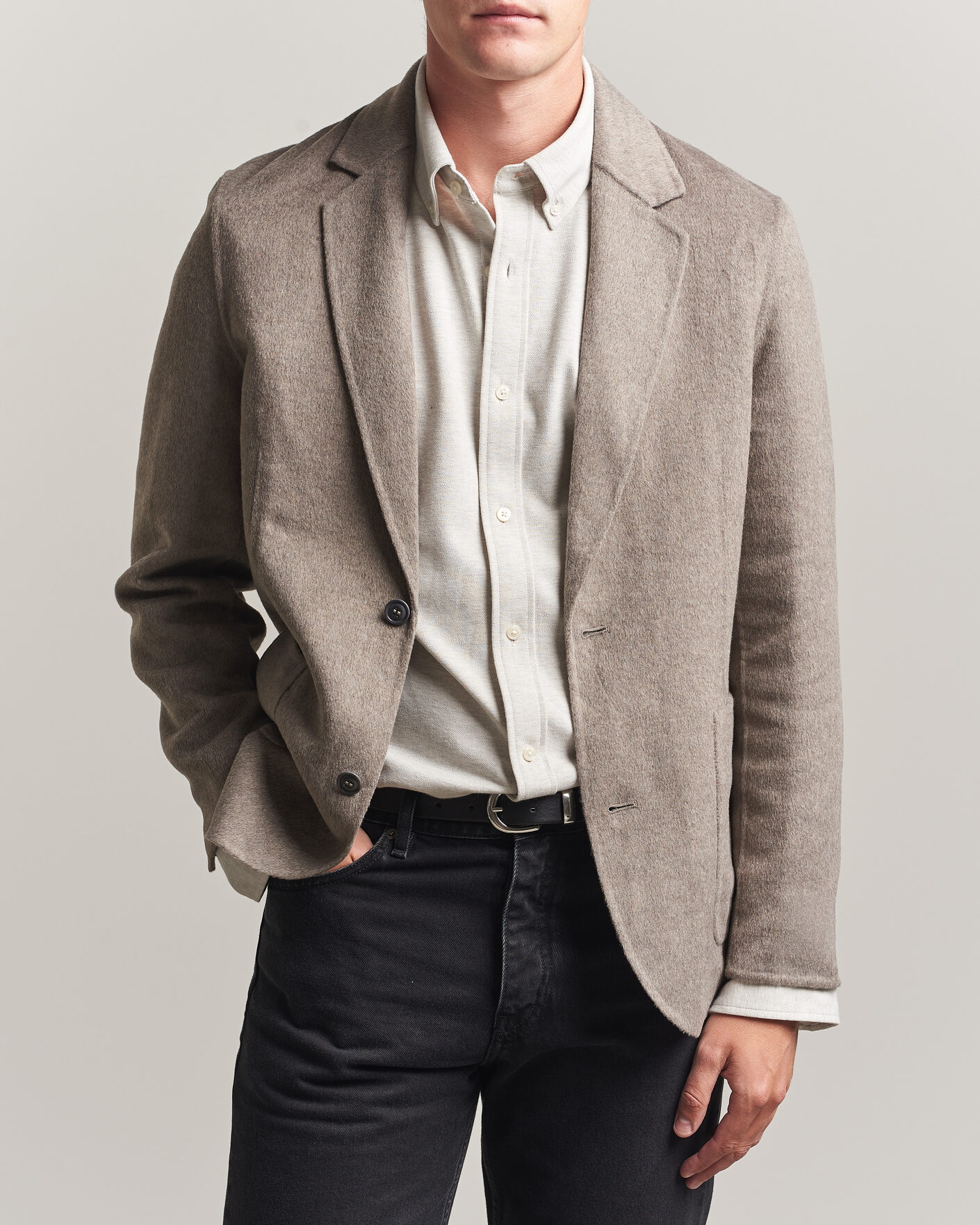 Uomini | Blazers | Gant | Handstitched Unlined Blazer Mist Taupe