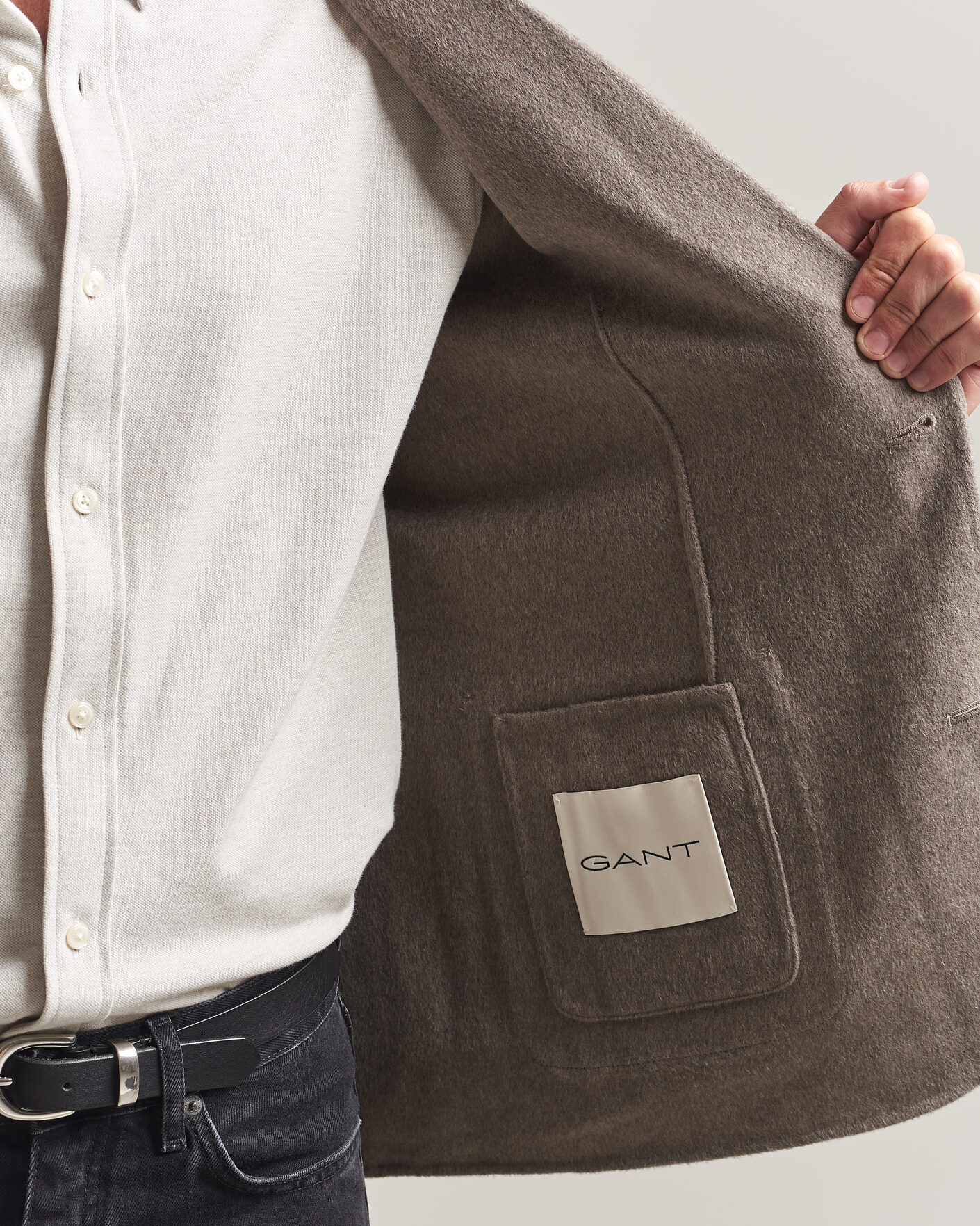 Uomini | Blazers | Gant | Handstitched Unlined Blazer Mist Taupe