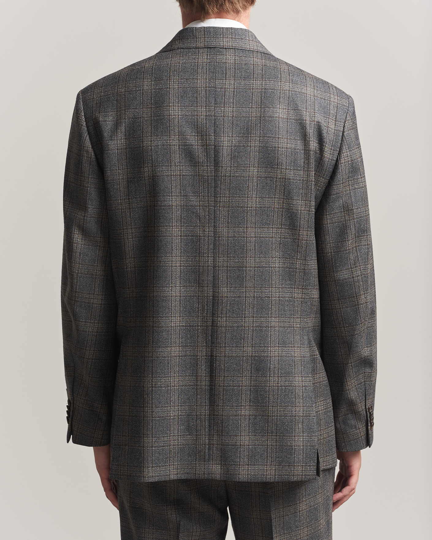Uomini | Blazers | Gant | Wool Glencheck Double Breasted Blazer Ceramic Grey