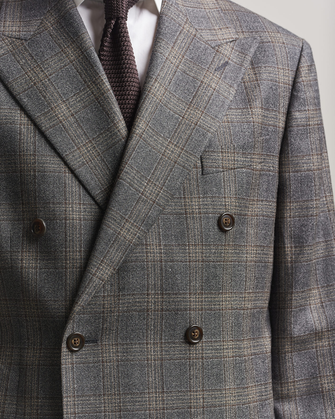 Uomini | Blazers | Gant | Wool Glencheck Double Breasted Blazer Ceramic Grey