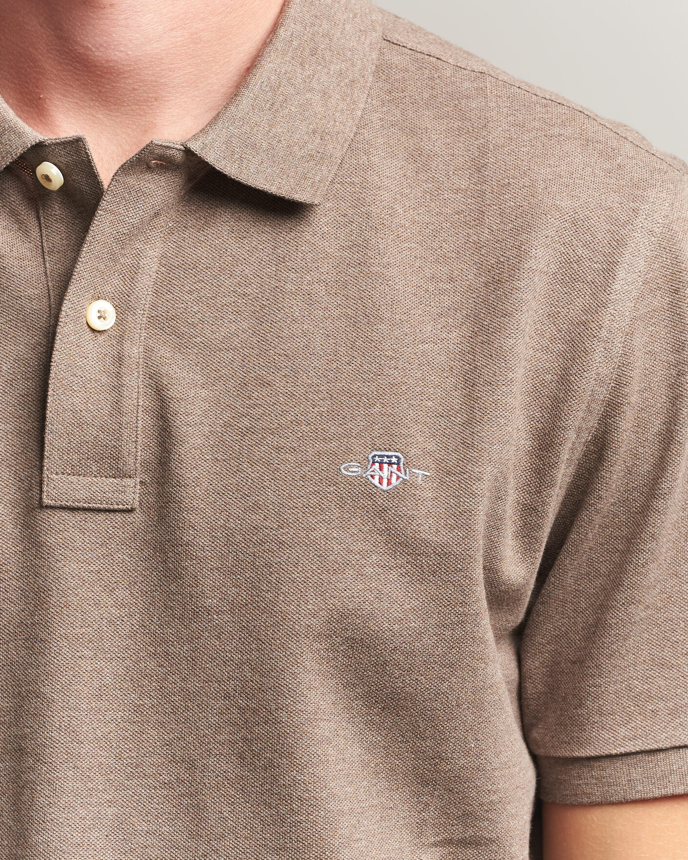 Uomini | Polo | Gant | The Original Polo Dark Hazelnut Melange