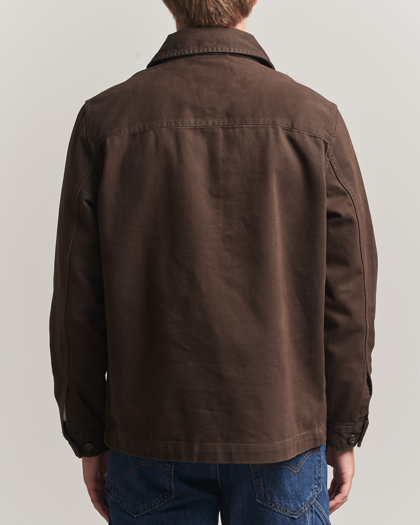 Uomini | Camicie | Gant | Regular Fit Brushed Twill Overshirt Black Brown