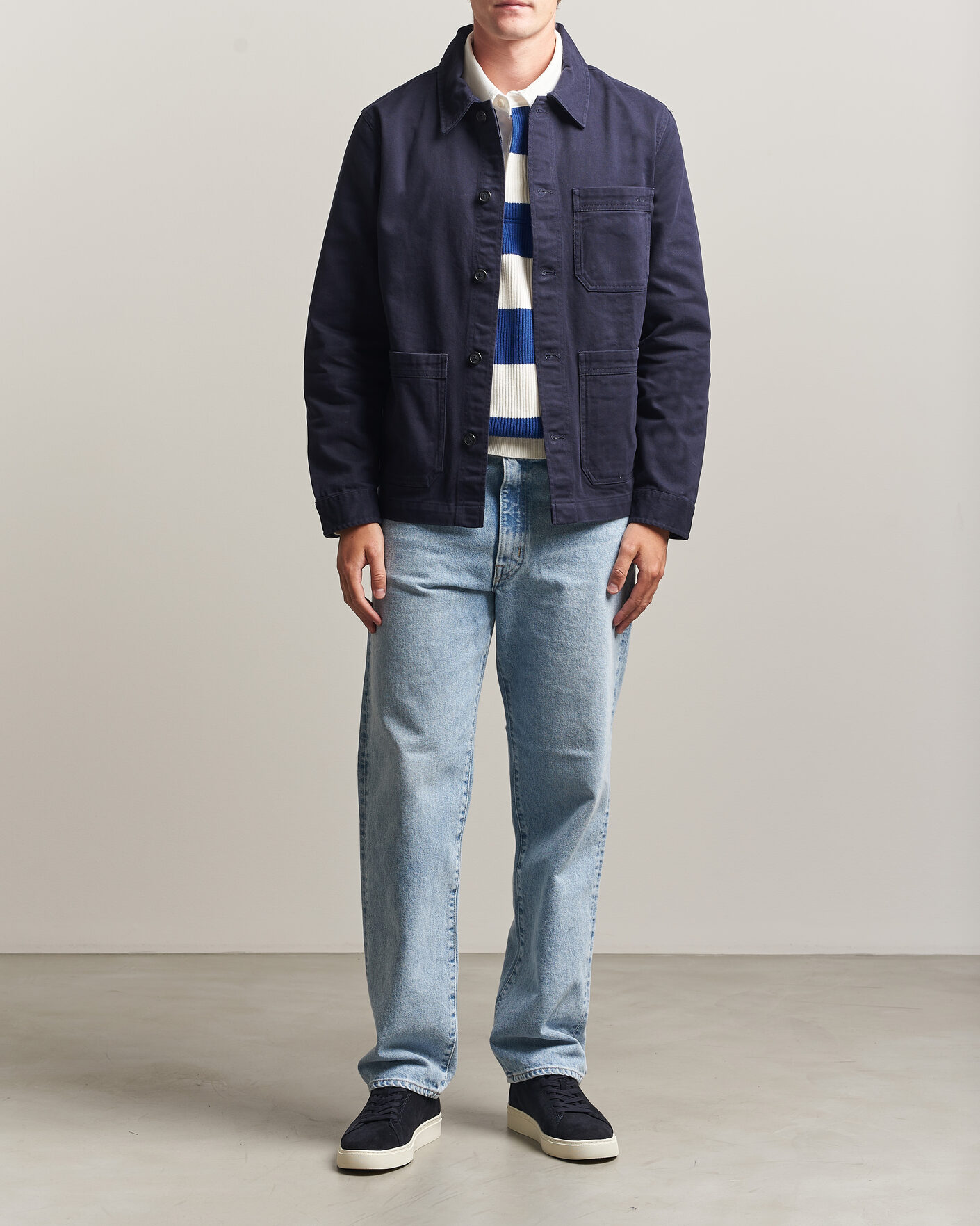 Uomini | Camicie | Gant | Regular Fit Brushed Twill Overshirt Evening Blue