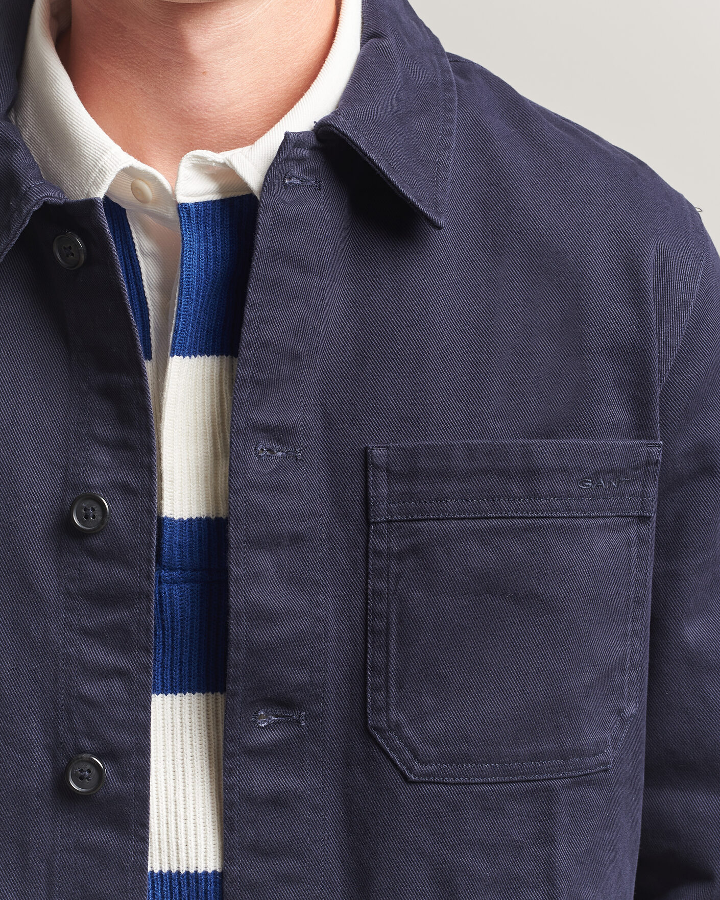 Uomini | Camicie | Gant | Regular Fit Brushed Twill Overshirt Evening Blue