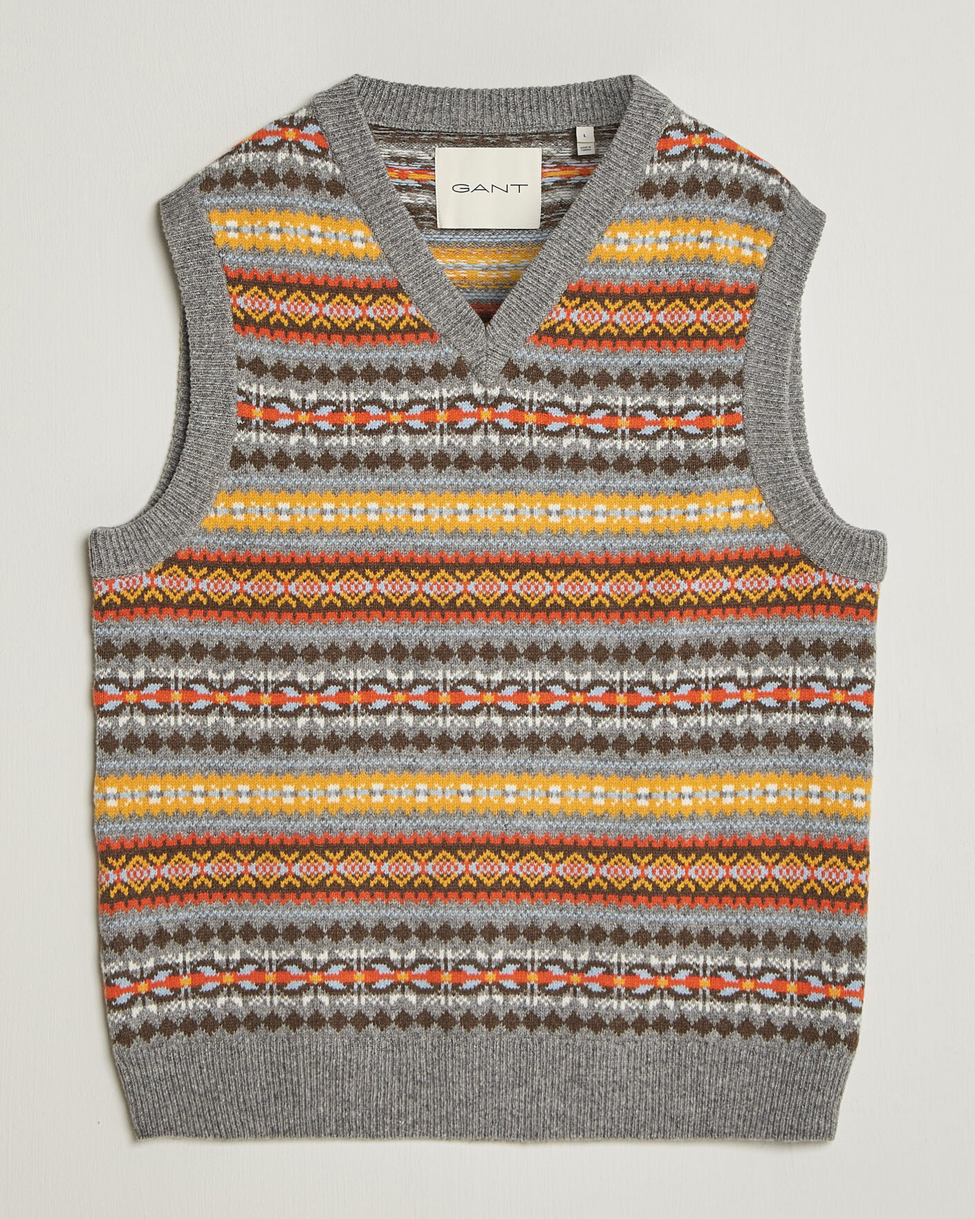 Uomini | Maglieria | Gant | Wool Knitted Fairisle Vest Multi
