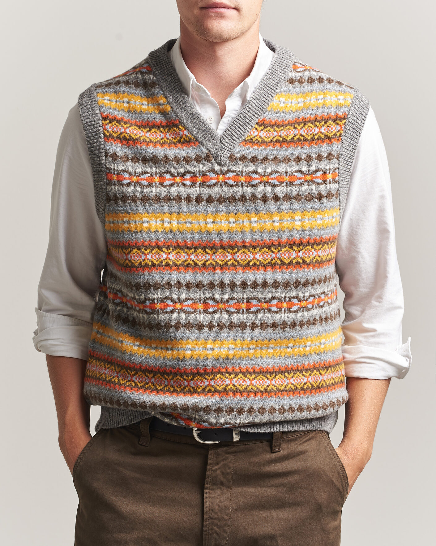Uomini | Maglieria | Gant | Wool Knitted Fairisle Vest Multi