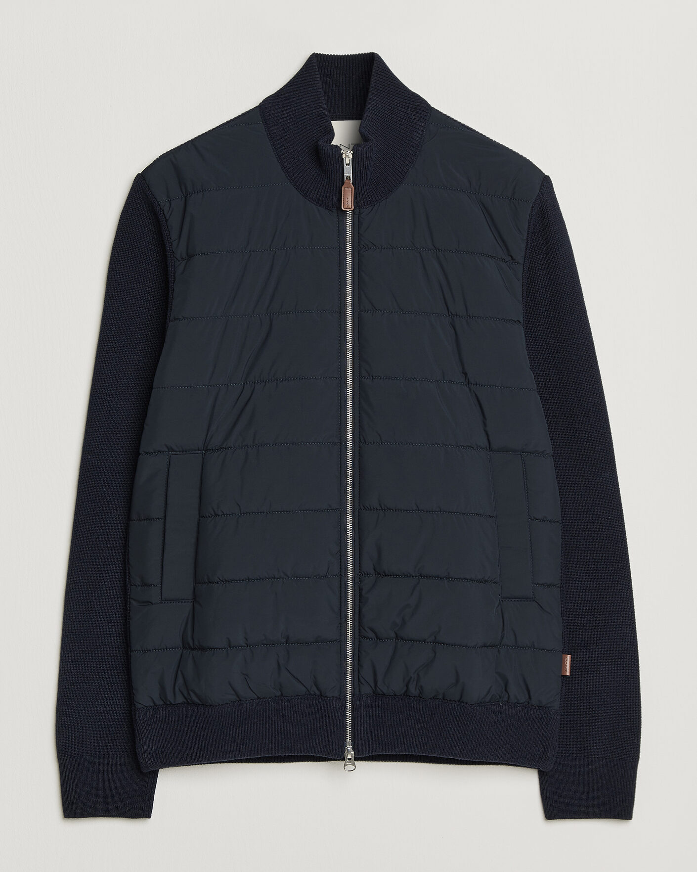Uomini | Maglieria | Gant | Hybrid Full Zip Evening Blue