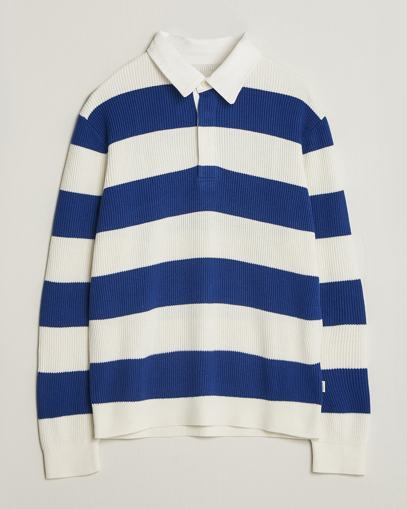 Uomini | Maglieria | Gant | Cotton/Merino Knitted Striped Rugger Cream