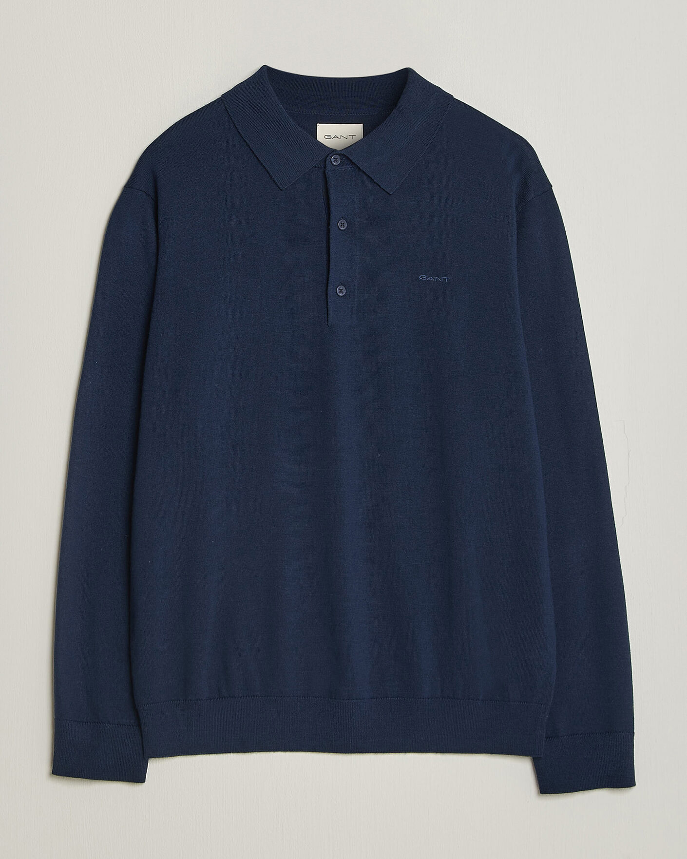 Uomini | Maglieria | Gant | Extrafine Merino Knitted Polo Marine