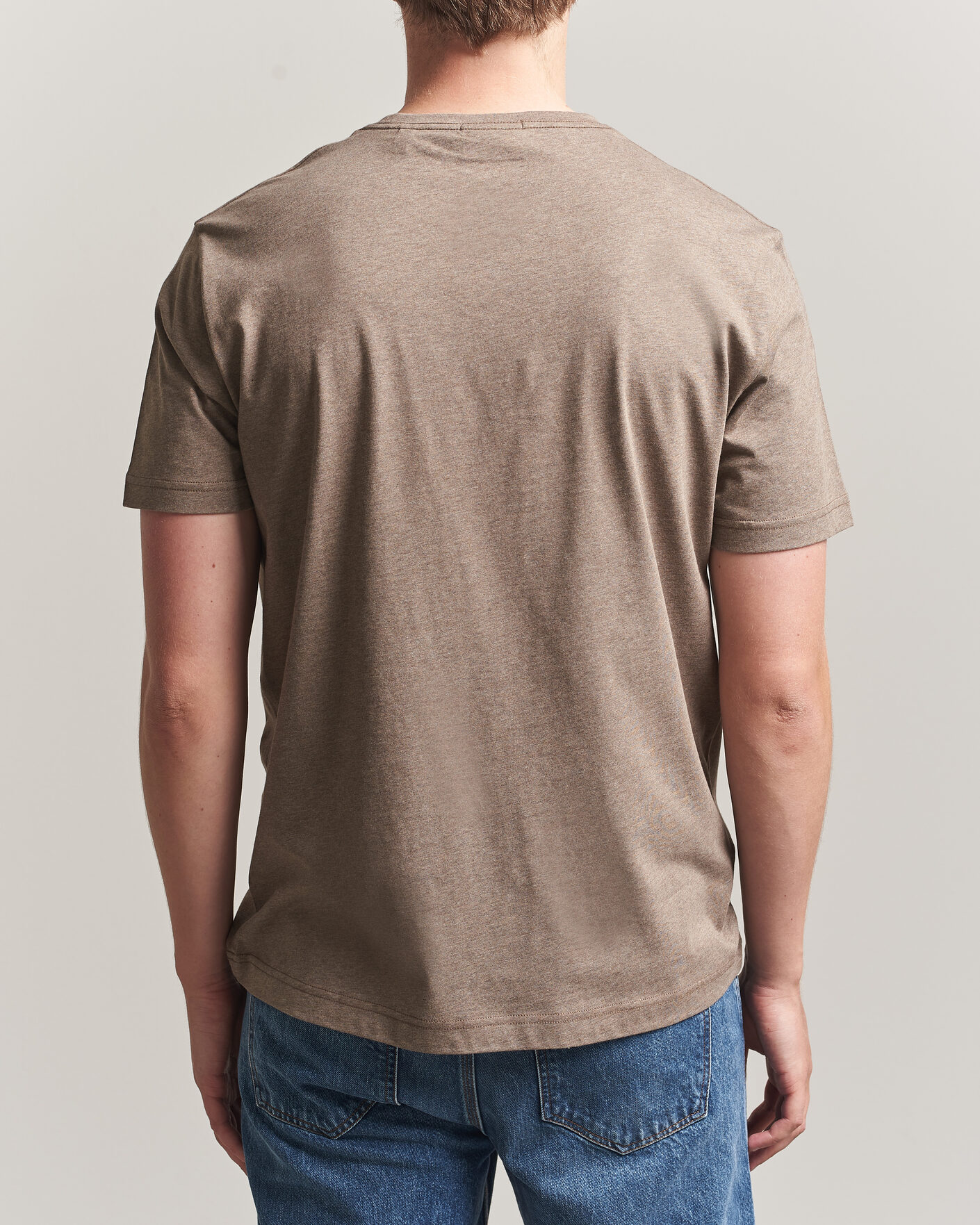 Uomini | T-shirt | Gant | The Original T-Shirt Dark Hazelnut Melange