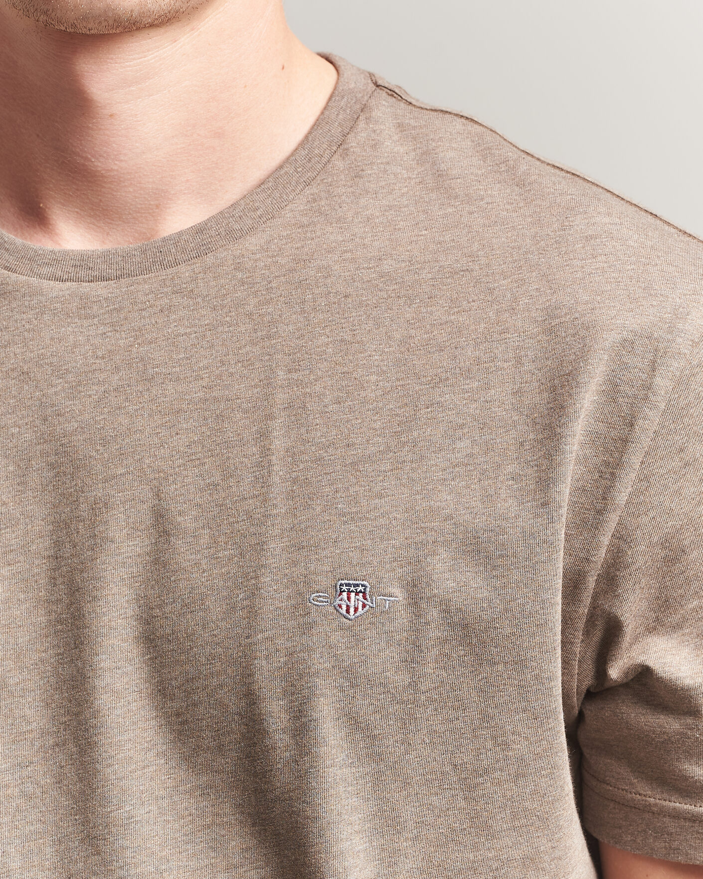 Uomini | T-shirt | Gant | The Original T-Shirt Dark Hazelnut Melange