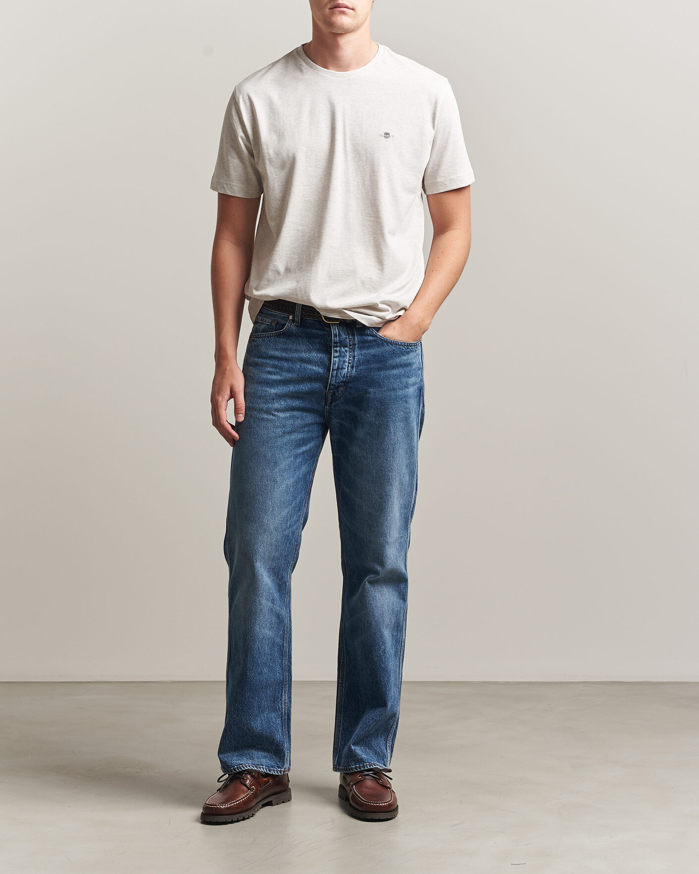 Uomini | T-shirt | Gant | The Original T-Shirt Glacier Melange