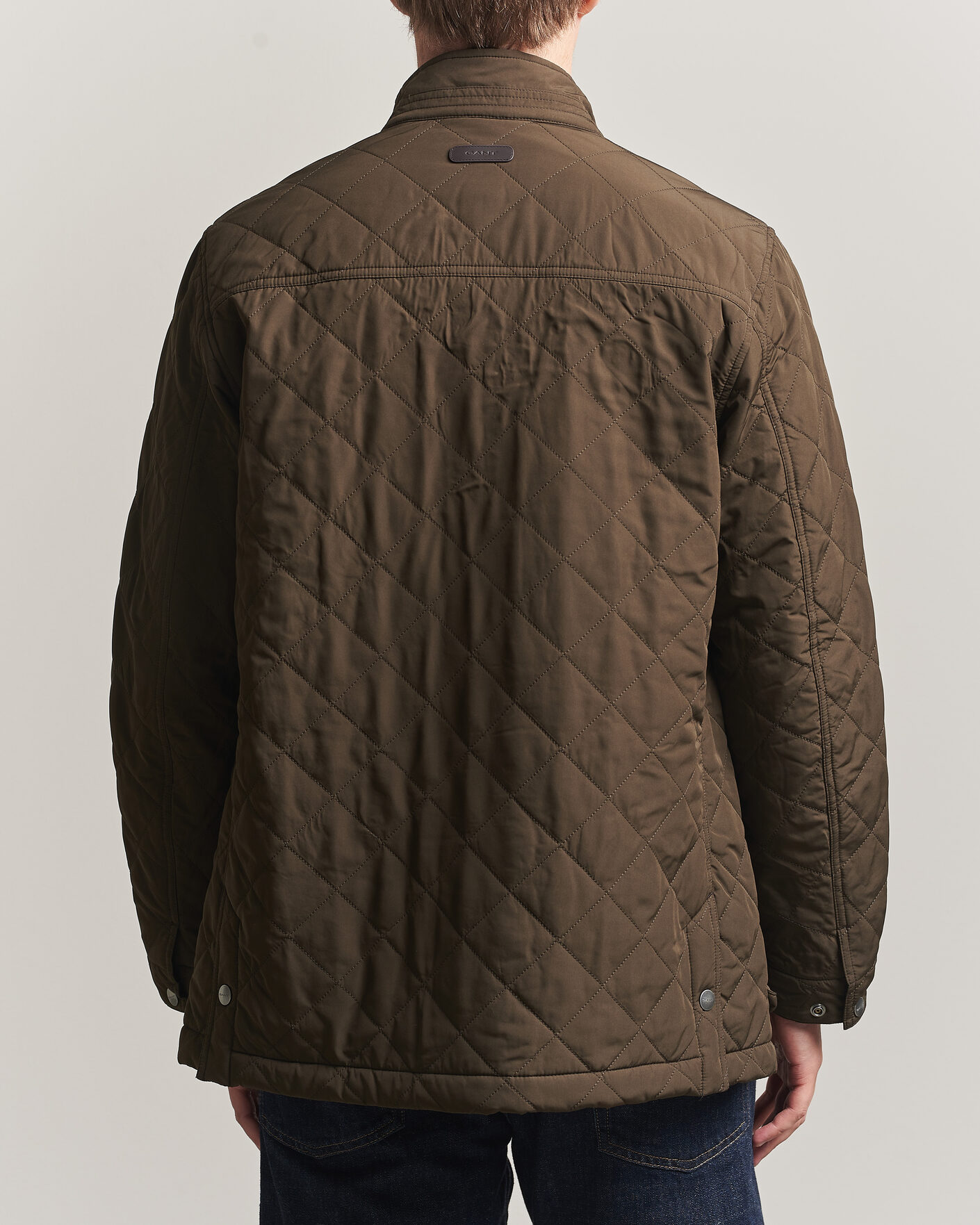 Uomini | Giacche | Gant | Classic Quilted Mid Jacket Black Brown