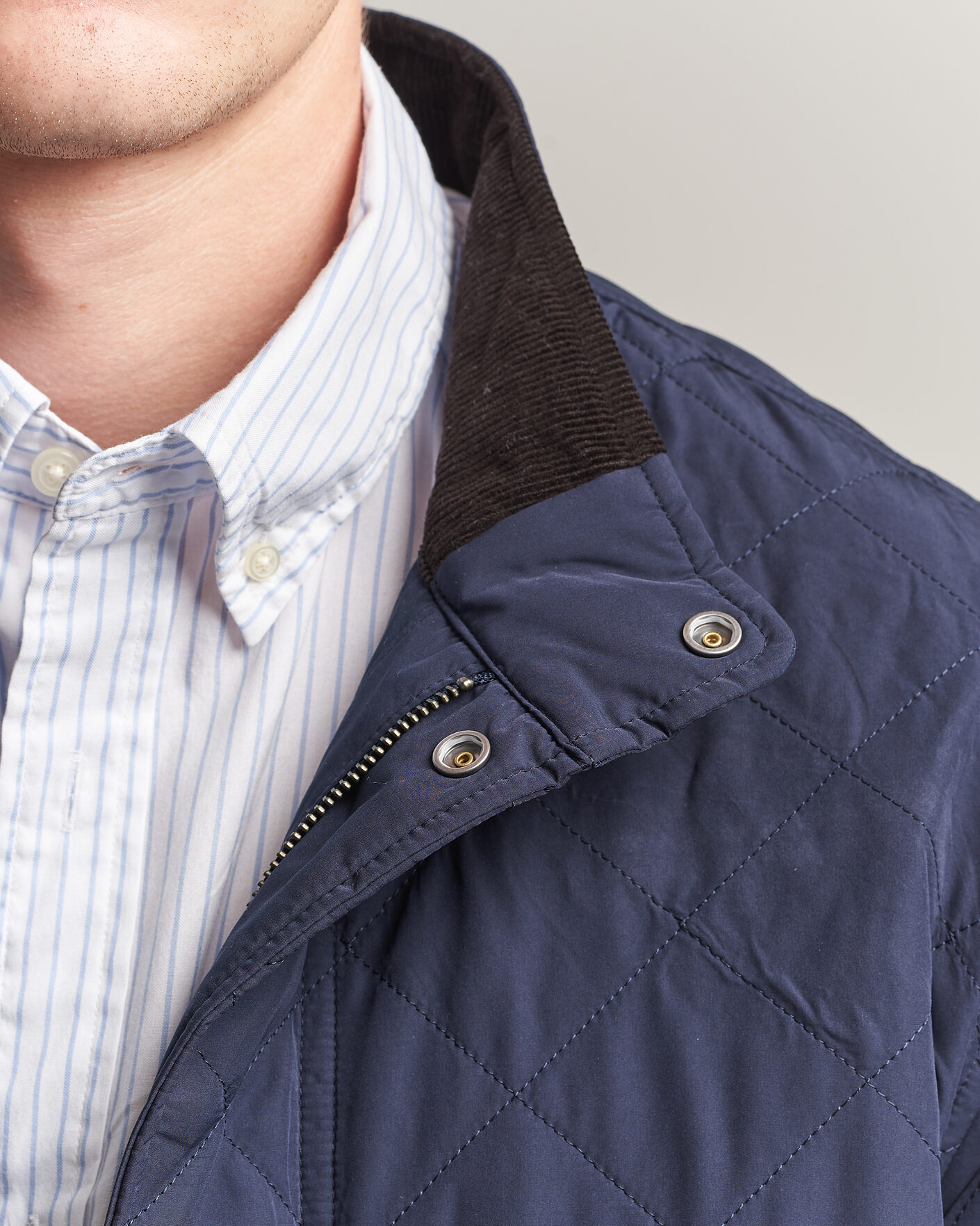 Uomini | Giacche | Gant | Classic Quilted Mid Jacket Evening Blue