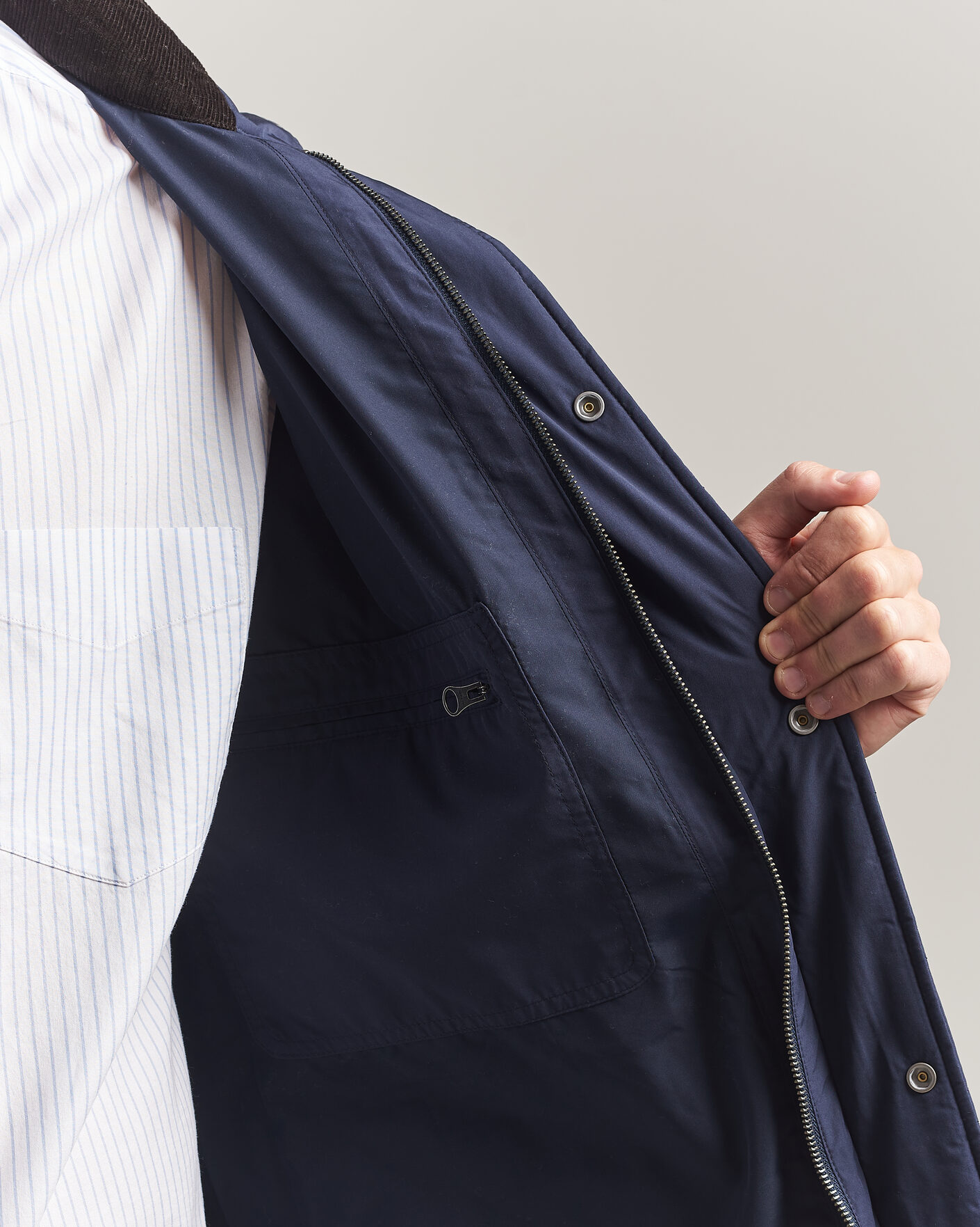 Uomini | Giacche | Gant | Classic Quilted Mid Jacket Evening Blue
