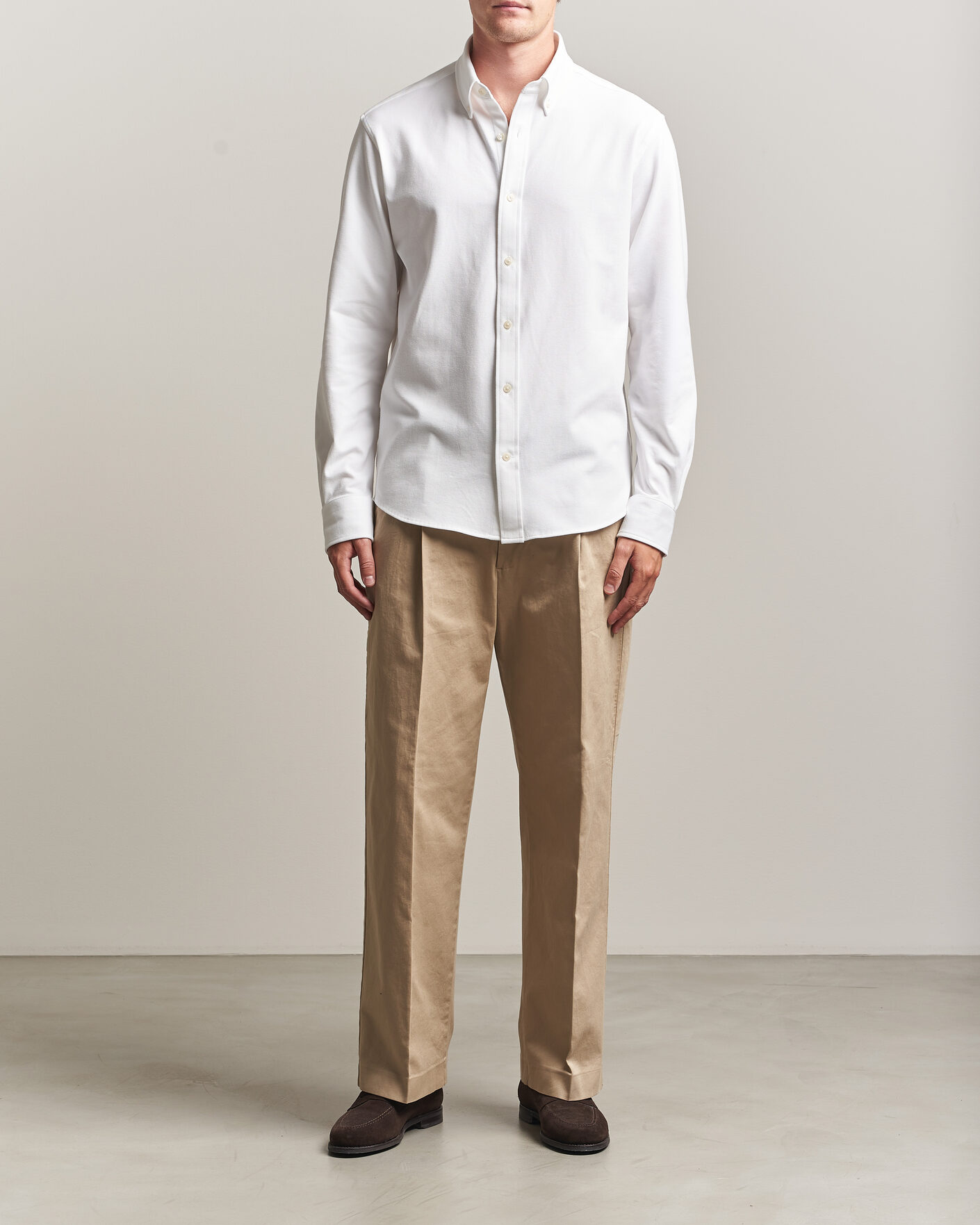 Uomini | Camicie | Gant | Regular Fit Jersey Pique Shirt White