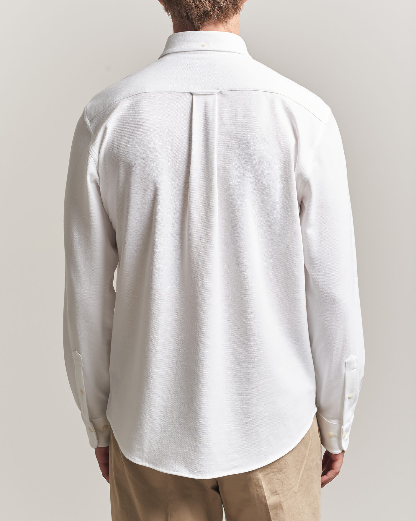 Uomini | Camicie | Gant | Regular Fit Jersey Pique Shirt White