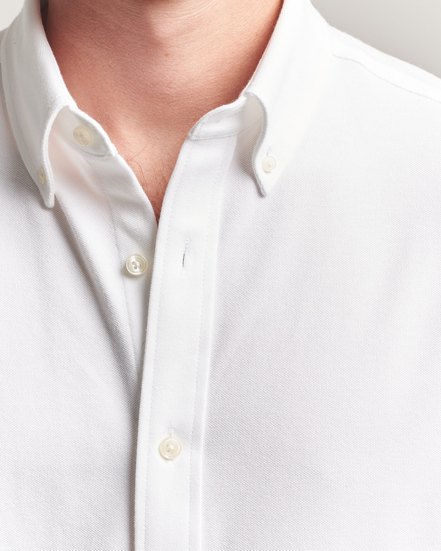 Uomini | Camicie | Gant | Regular Fit Jersey Pique Shirt White