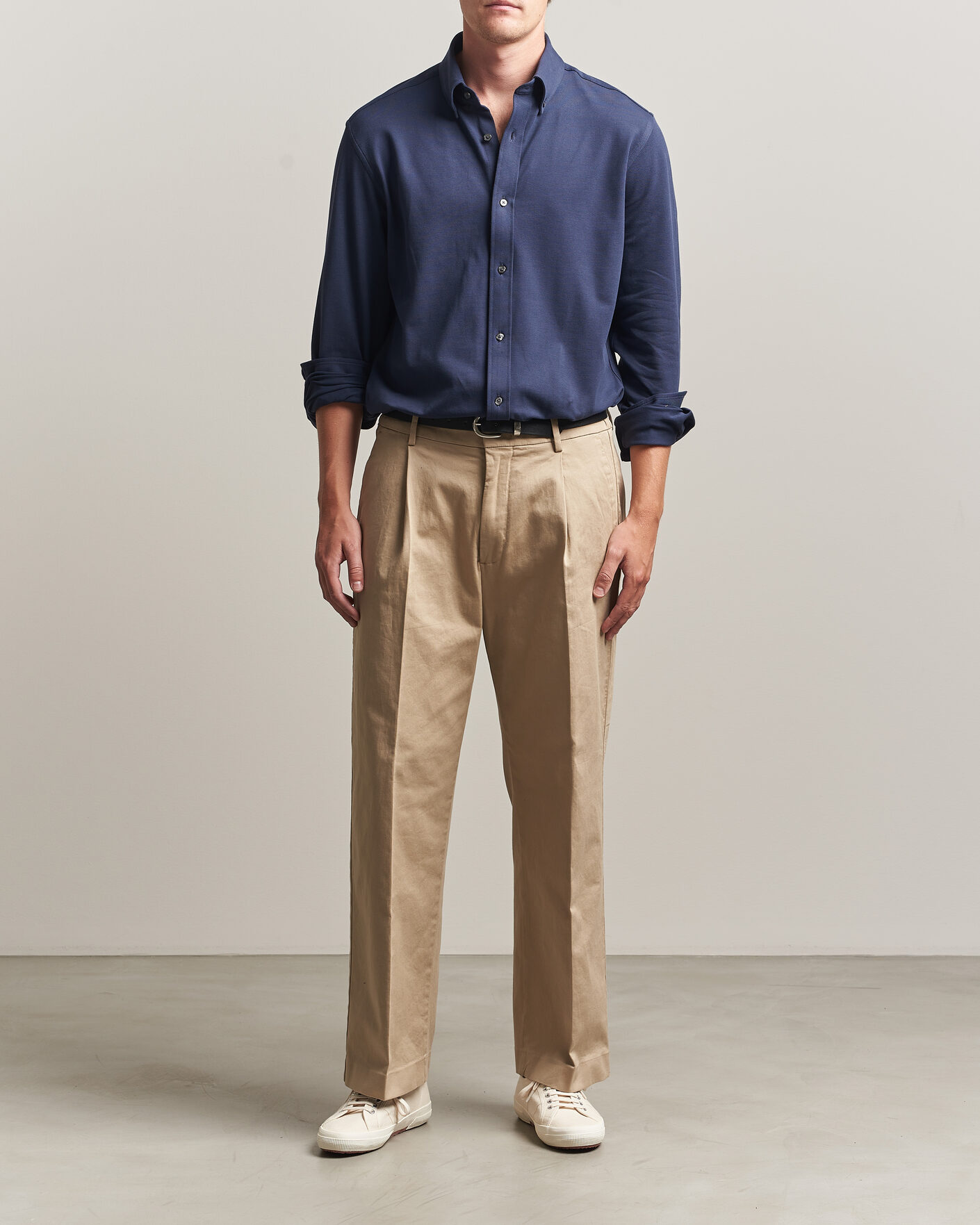 Uomini | Camicie | Gant | Regular Fit Jersey Pique Shirt Marine