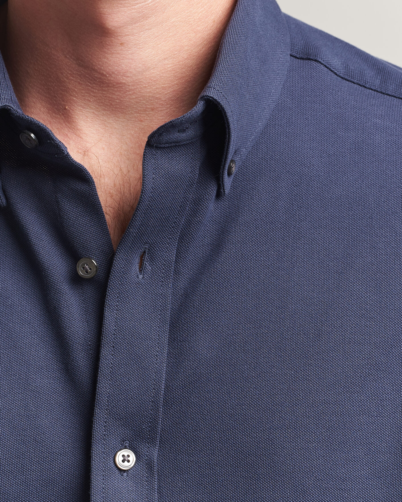 Uomini | Camicie | Gant | Regular Fit Jersey Pique Shirt Marine