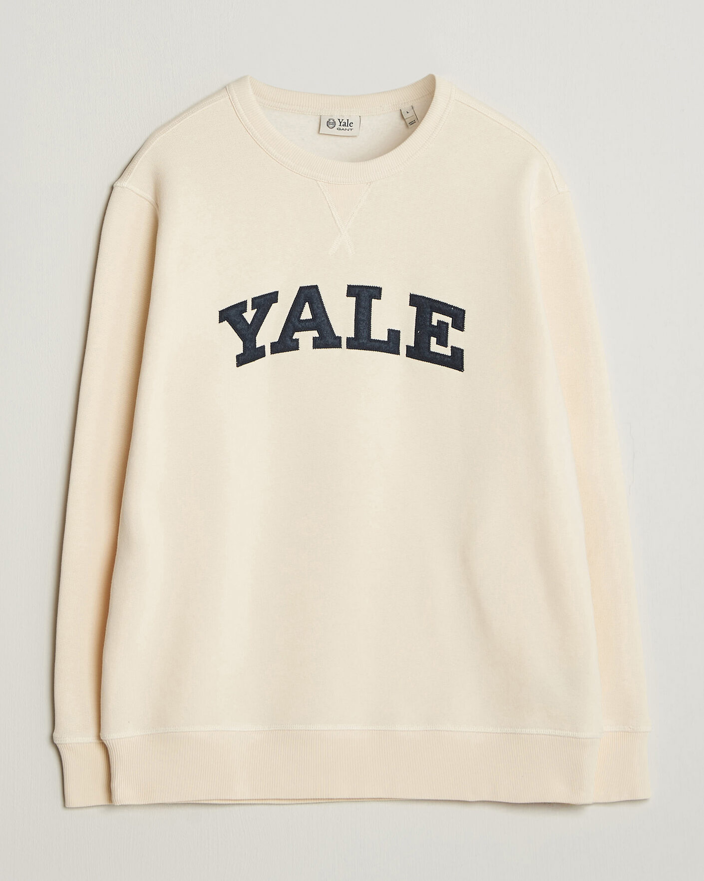 Uomini | Maglieria | Gant | YALE Crew Neck Sweatshirt Cream