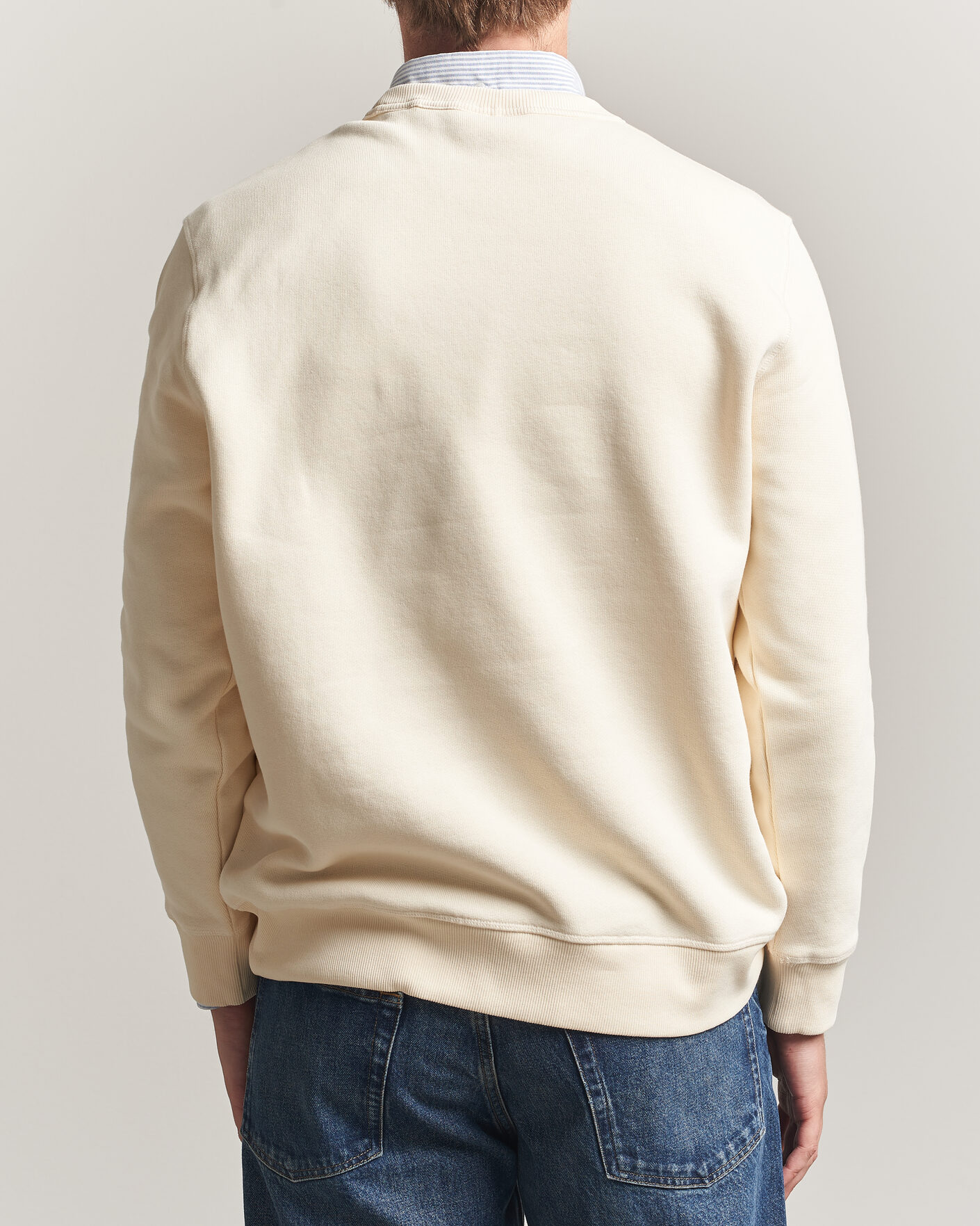 Uomini | Maglieria | Gant | YALE Crew Neck Sweatshirt Cream