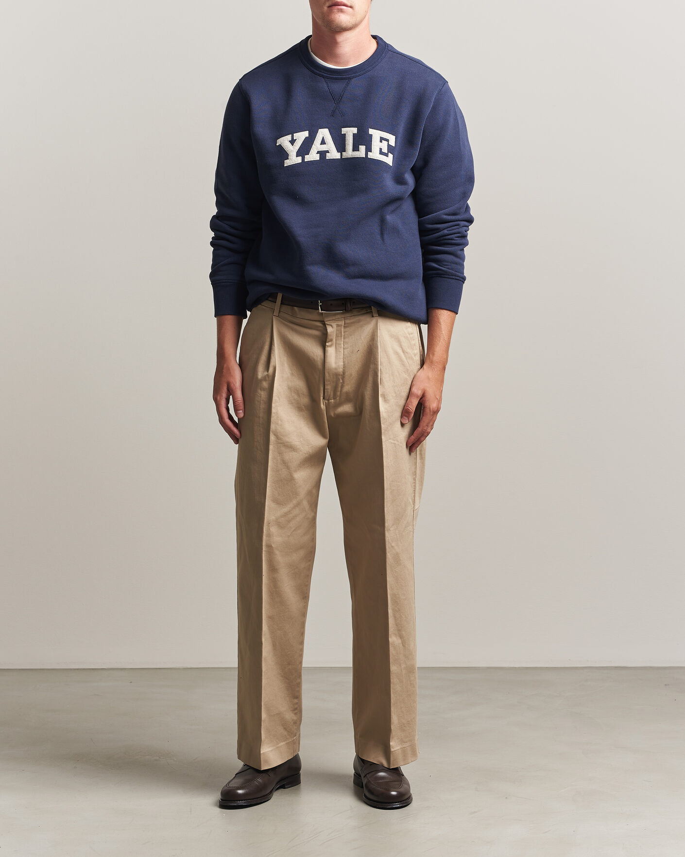 Uomini | Maglieria | Gant | YALE Crew Neck Sweatshirt Marine