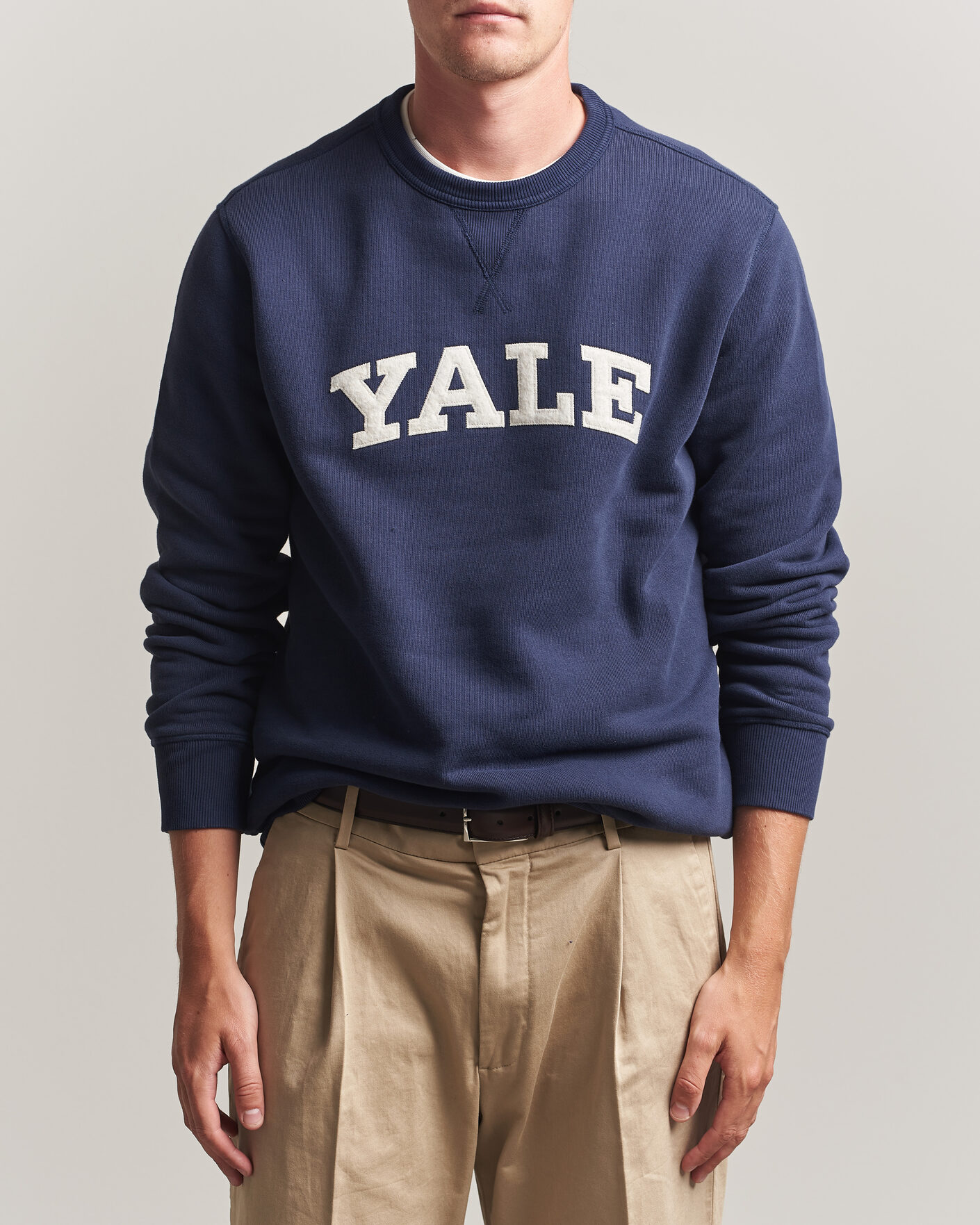Uomini | Maglieria | Gant | YALE Crew Neck Sweatshirt Marine