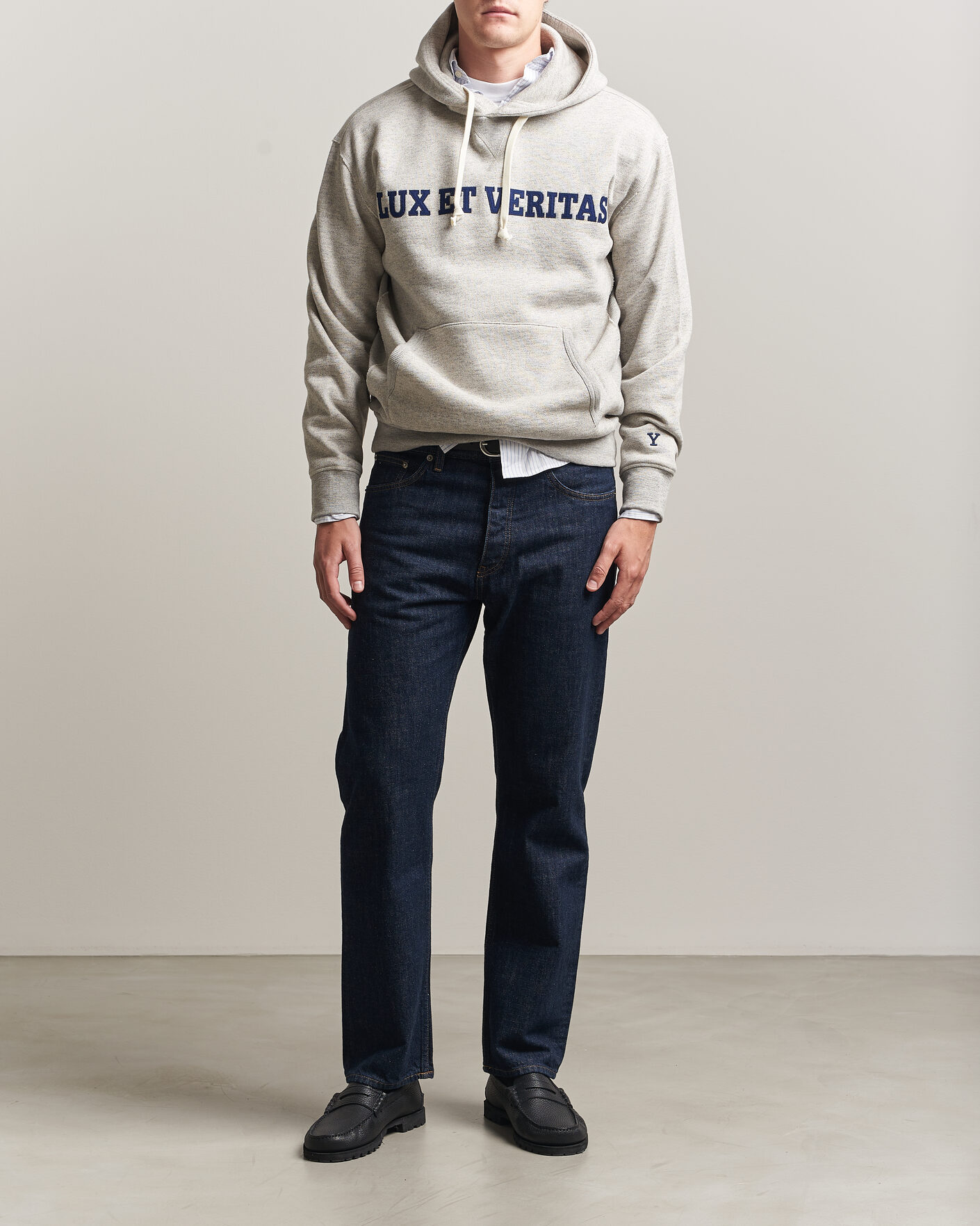 Uomini | Maglieria | Gant | YALE Hoodie Grey Melange