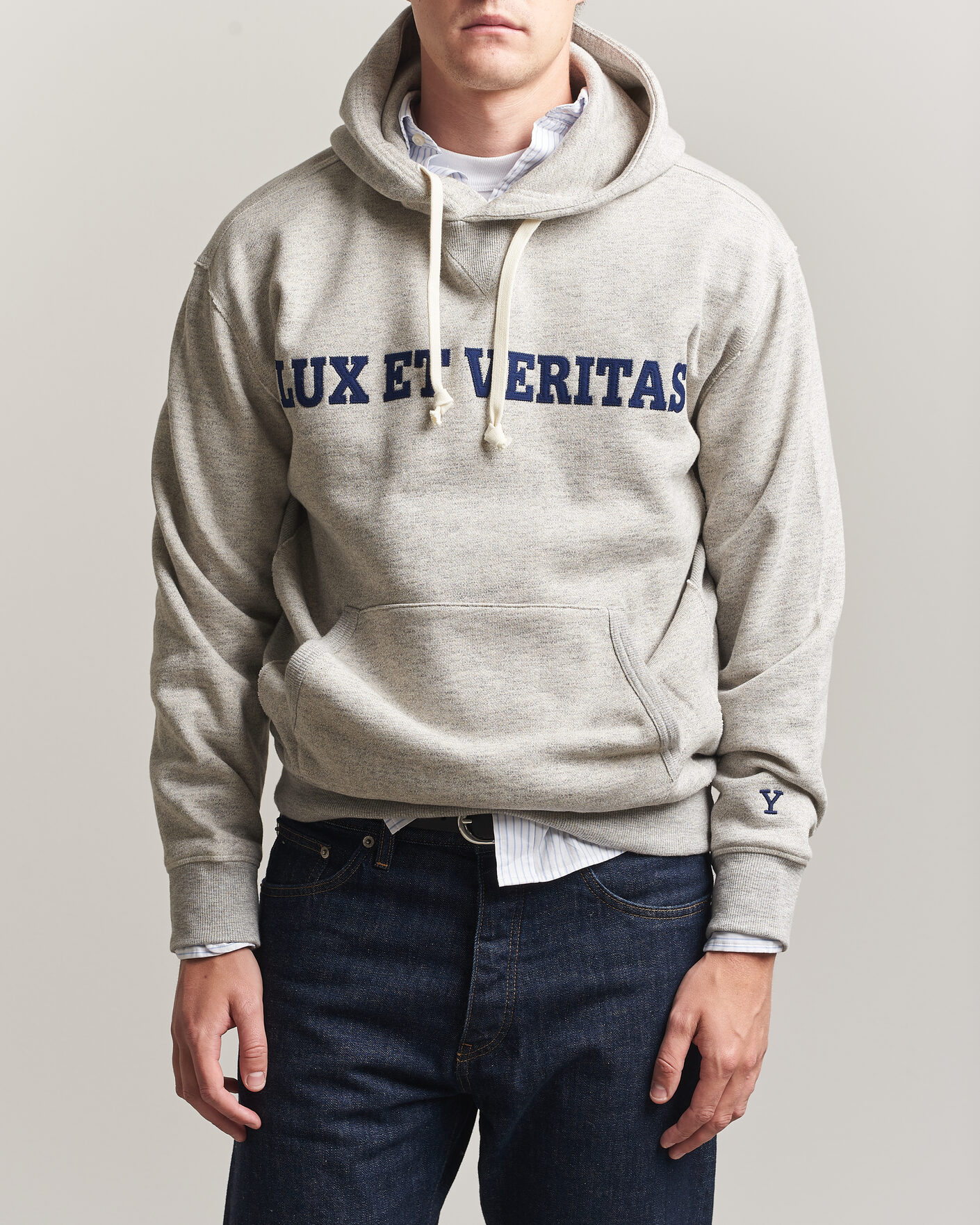 Uomini | Maglieria | Gant | YALE Hoodie Grey Melange